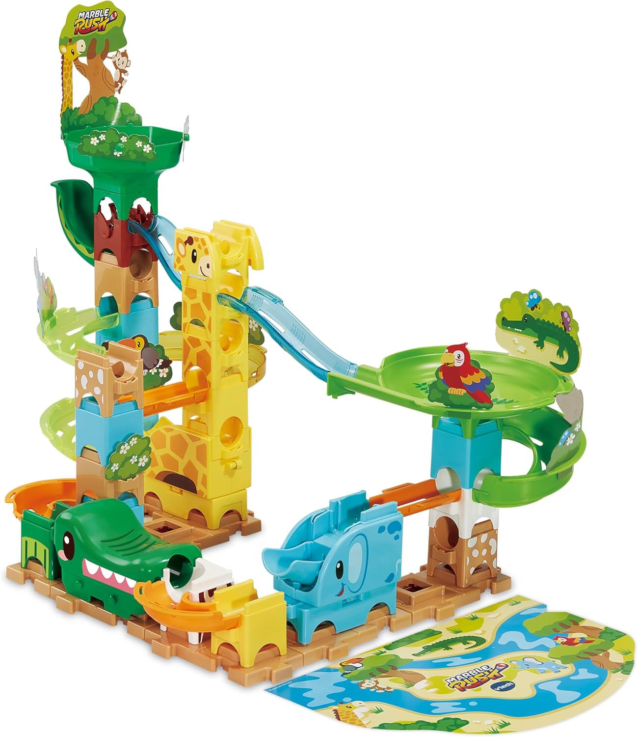 Detalle de VTech Marble Rush Safari Slides: a cheerful, expandable play set for curious juniors