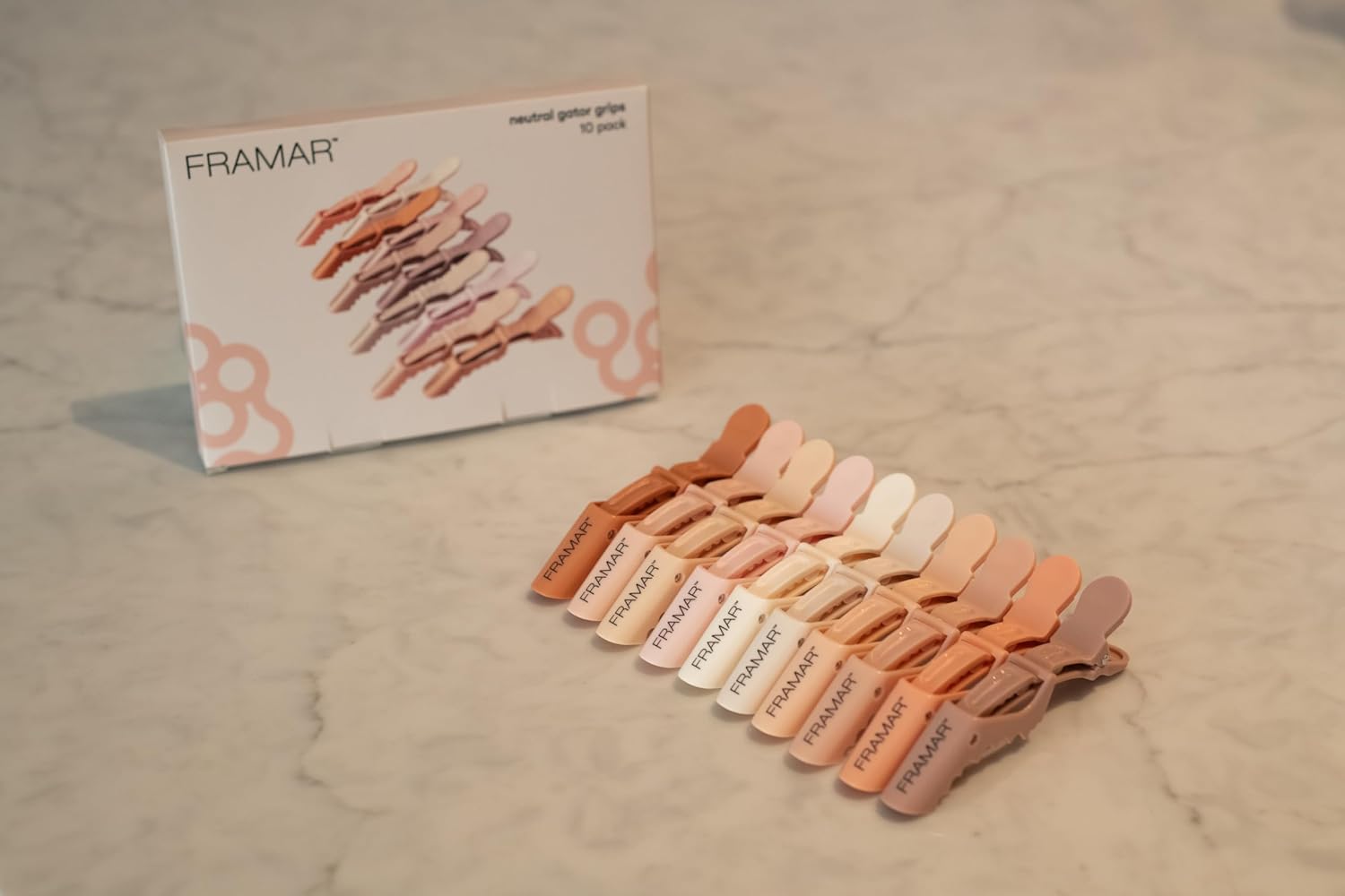 Thumbnail 5 de FRAMAR Neutral Alligator Clips for Hair Styling (10-Pack) — Firm Hold No-Slip Crocodile Clips