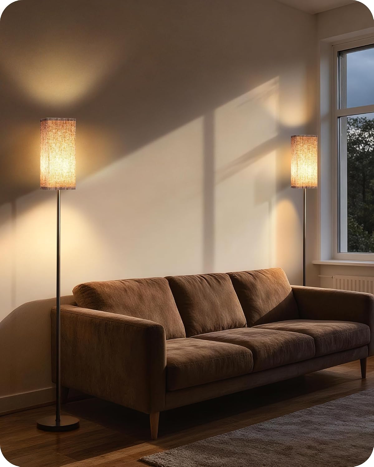 Thumbnail 4 de GOEBLESON BP-F005 2-Pack Dimmable Floor Lamps with Remote and Foot Switch
