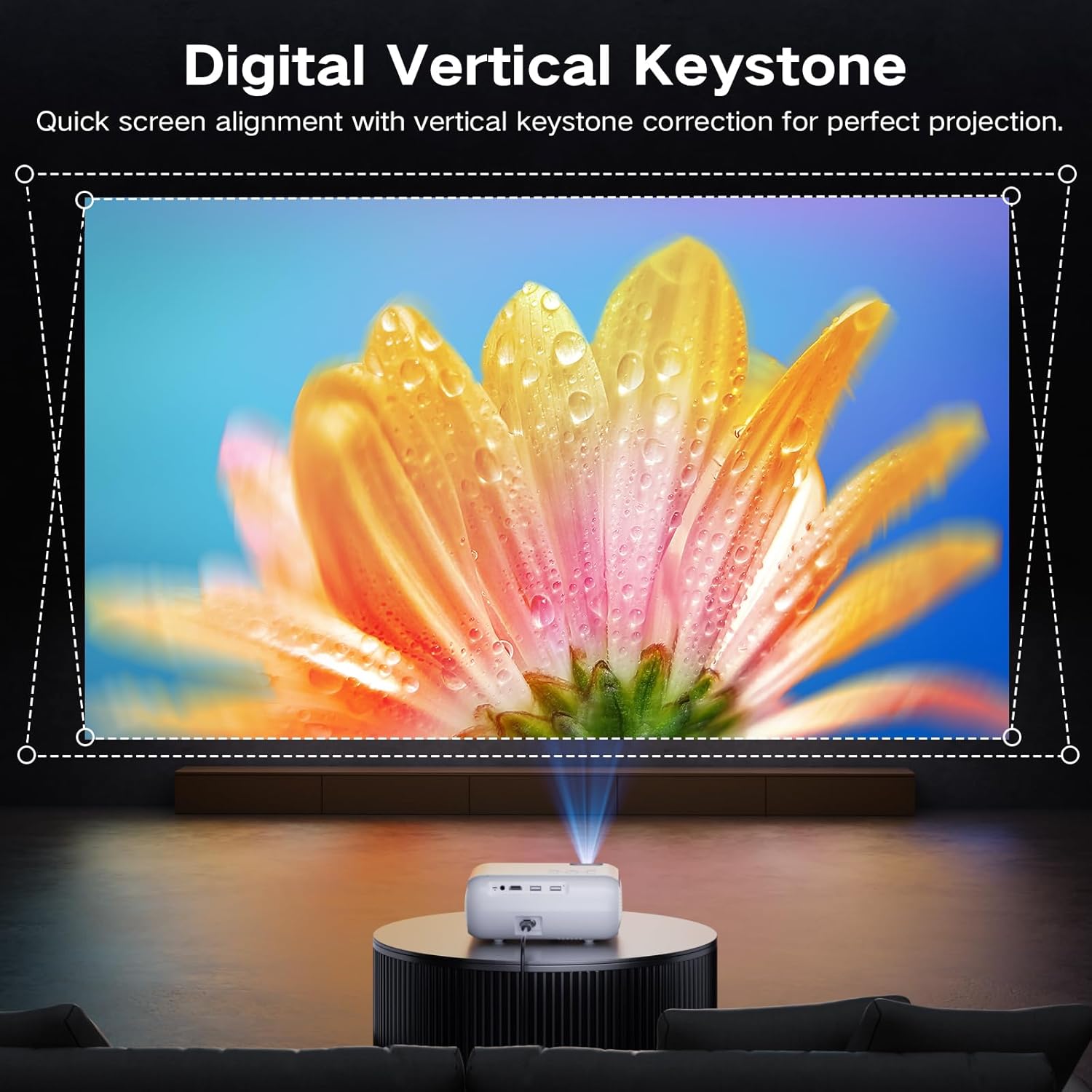 Detalle 2 de GROVIEW Native 1080P Bluetooth Projector 400 ANSI 📽