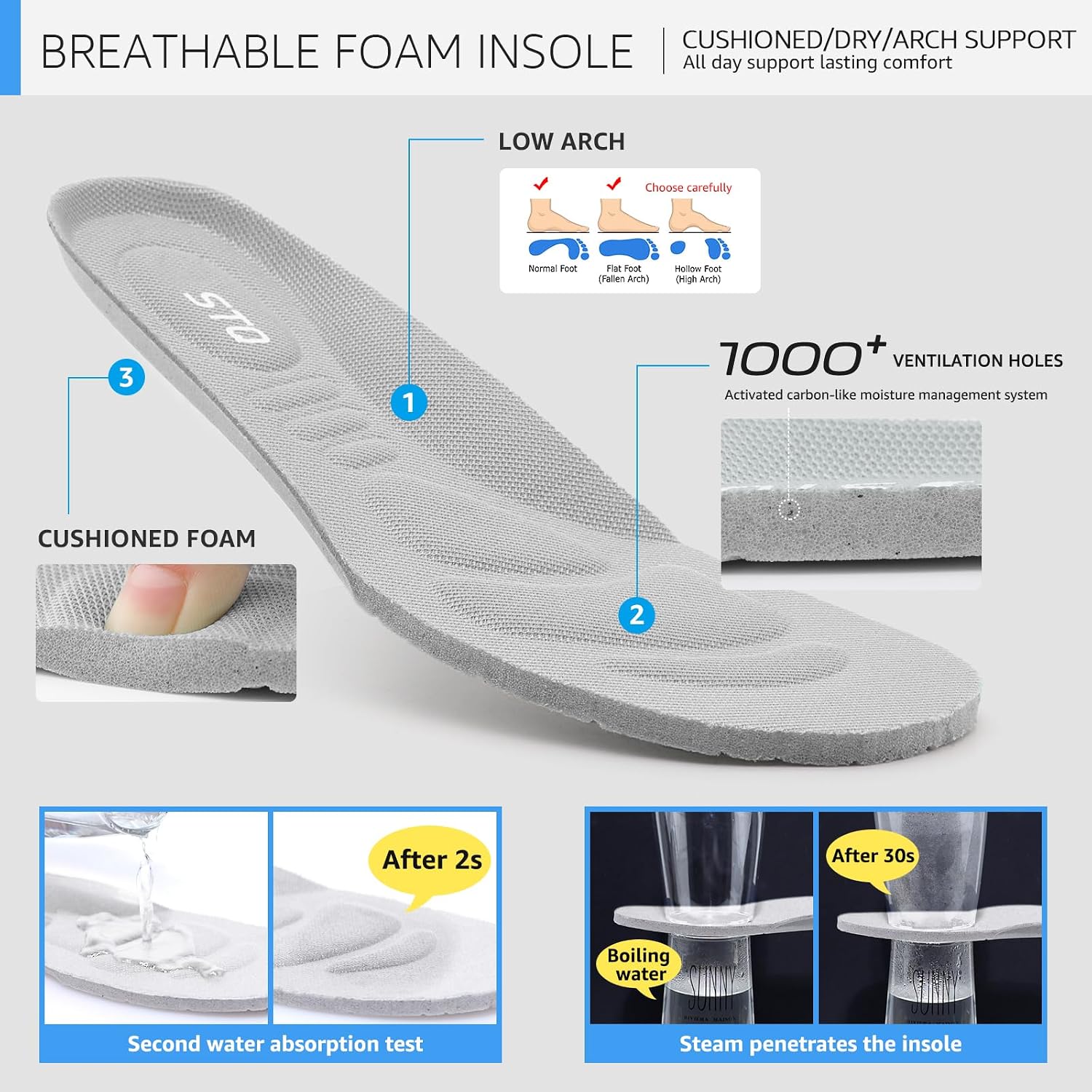Thumbnail 6 de HKR women’s slip-on trainers with memory foam for walking, gym and everyday wear