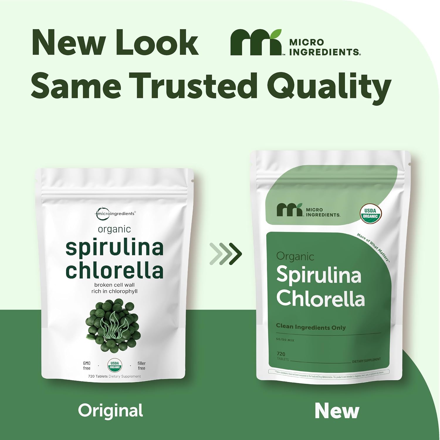 Detalle 2 de Micro Ingredients TRR-0015 Organic Spirulina Chlorella Tablets, 720 Count
