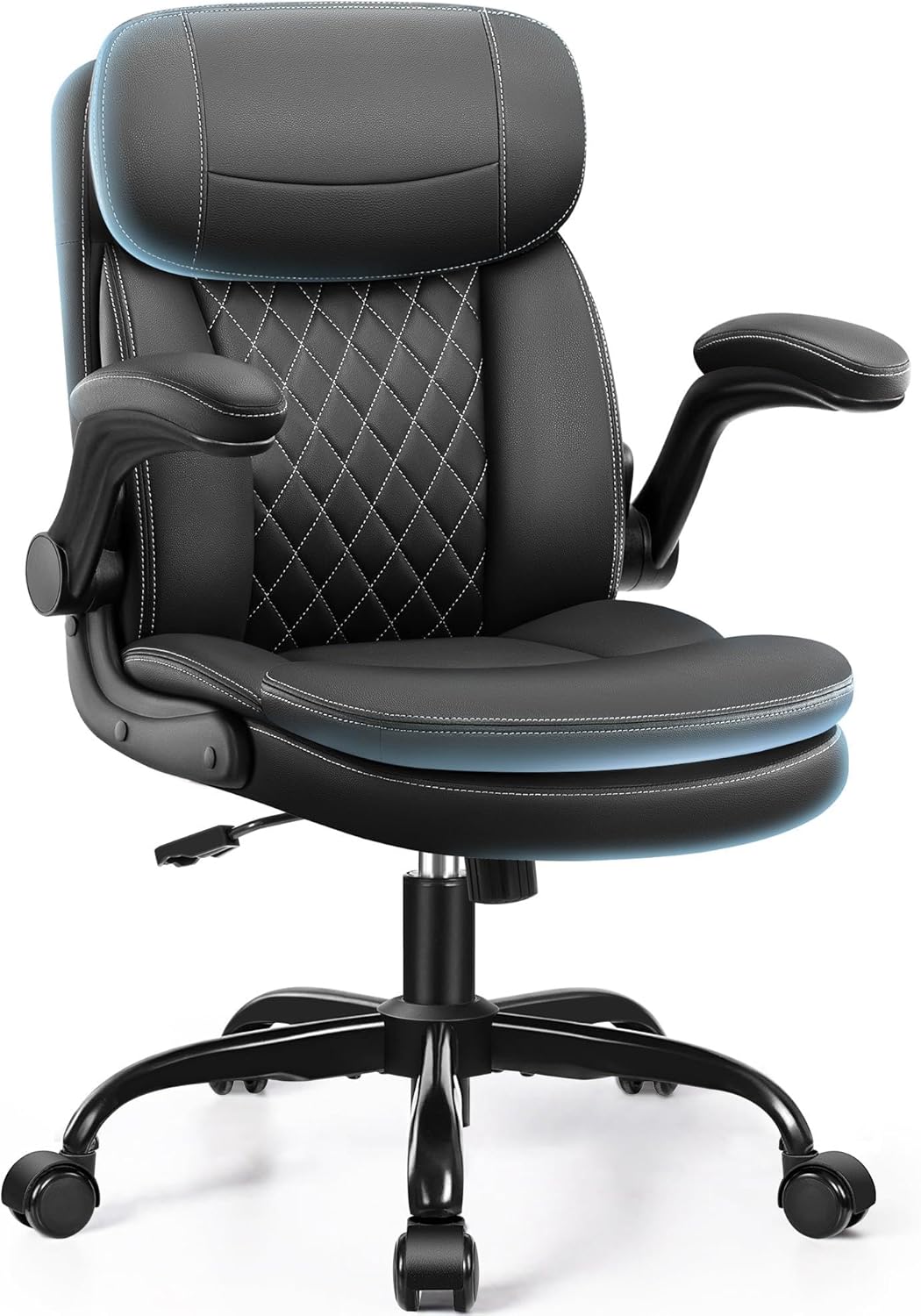 Heroset Leather Office Chair with Neckrest Pro