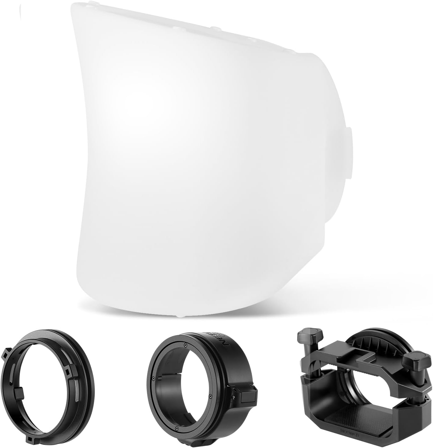 NEEWER CRS7 Softbox Diffusion Dome with 3 Adapter Rings for Godox V1/Z1/Z2 & Square Speedlites