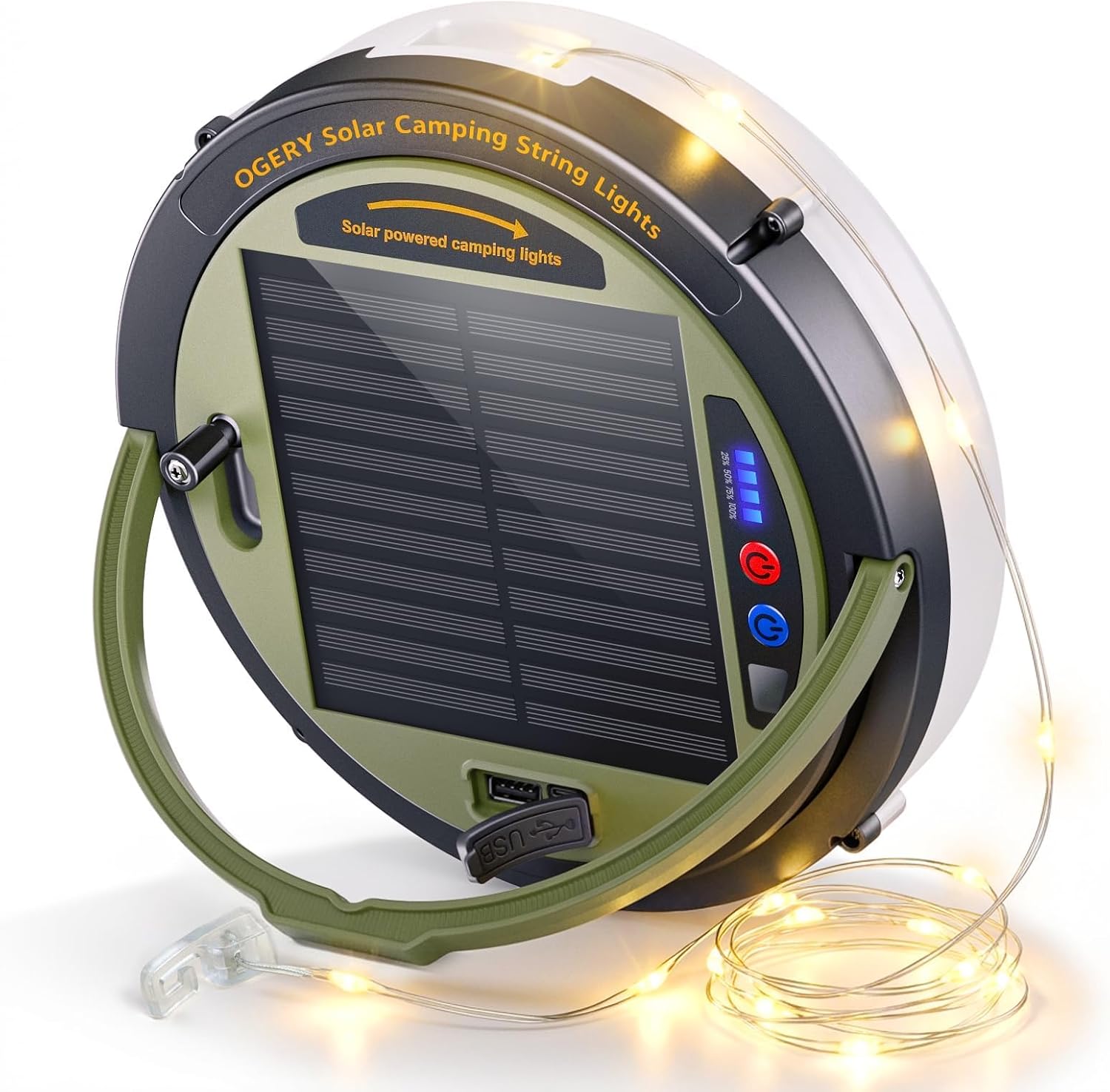 Detalle de OGERY Solar Camping String Lights 5400mAh