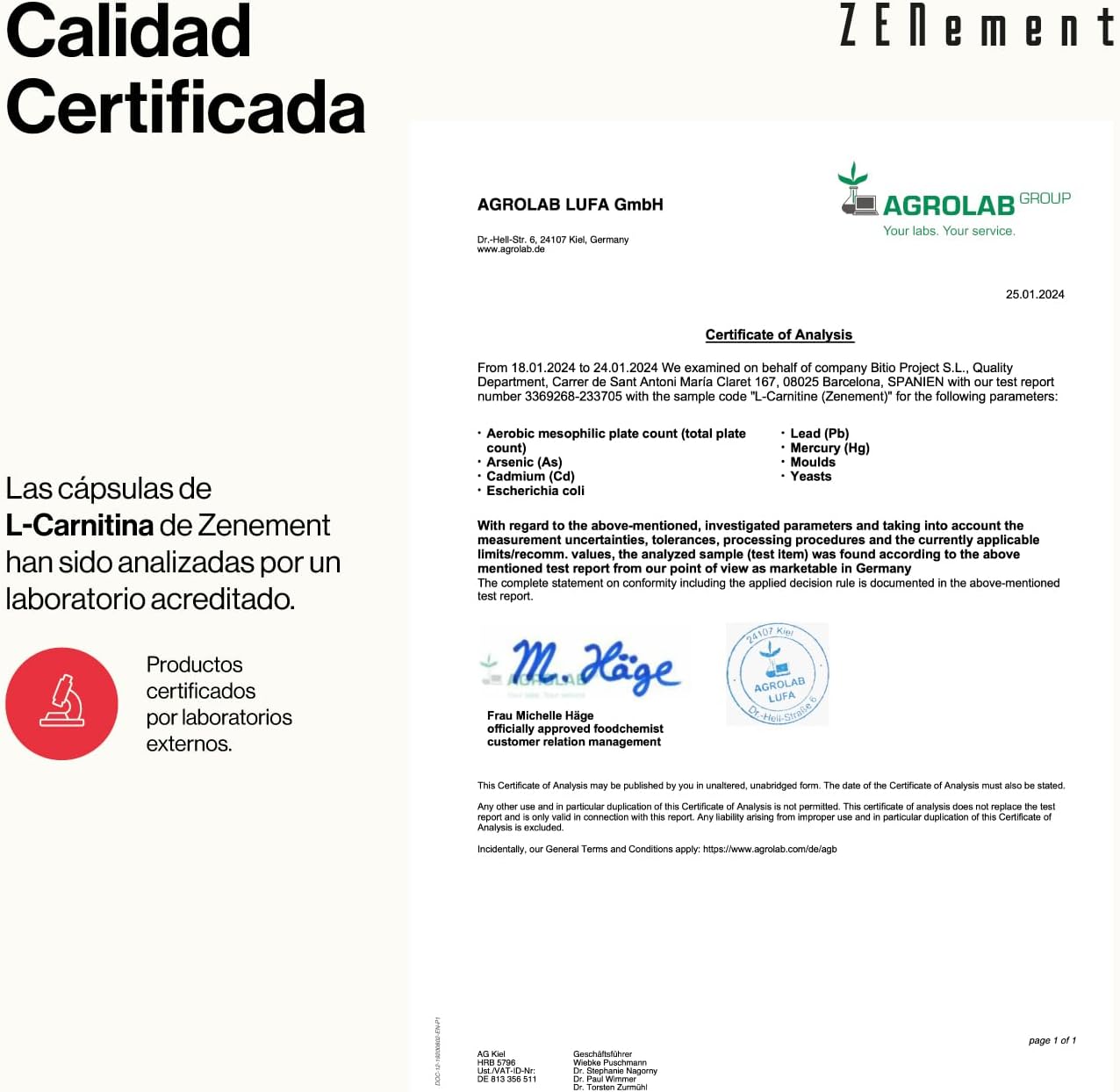 Thumbnail 4 de L-Carnitina Zenement 3000 mg - 180 Cápsulas Veganas 💪