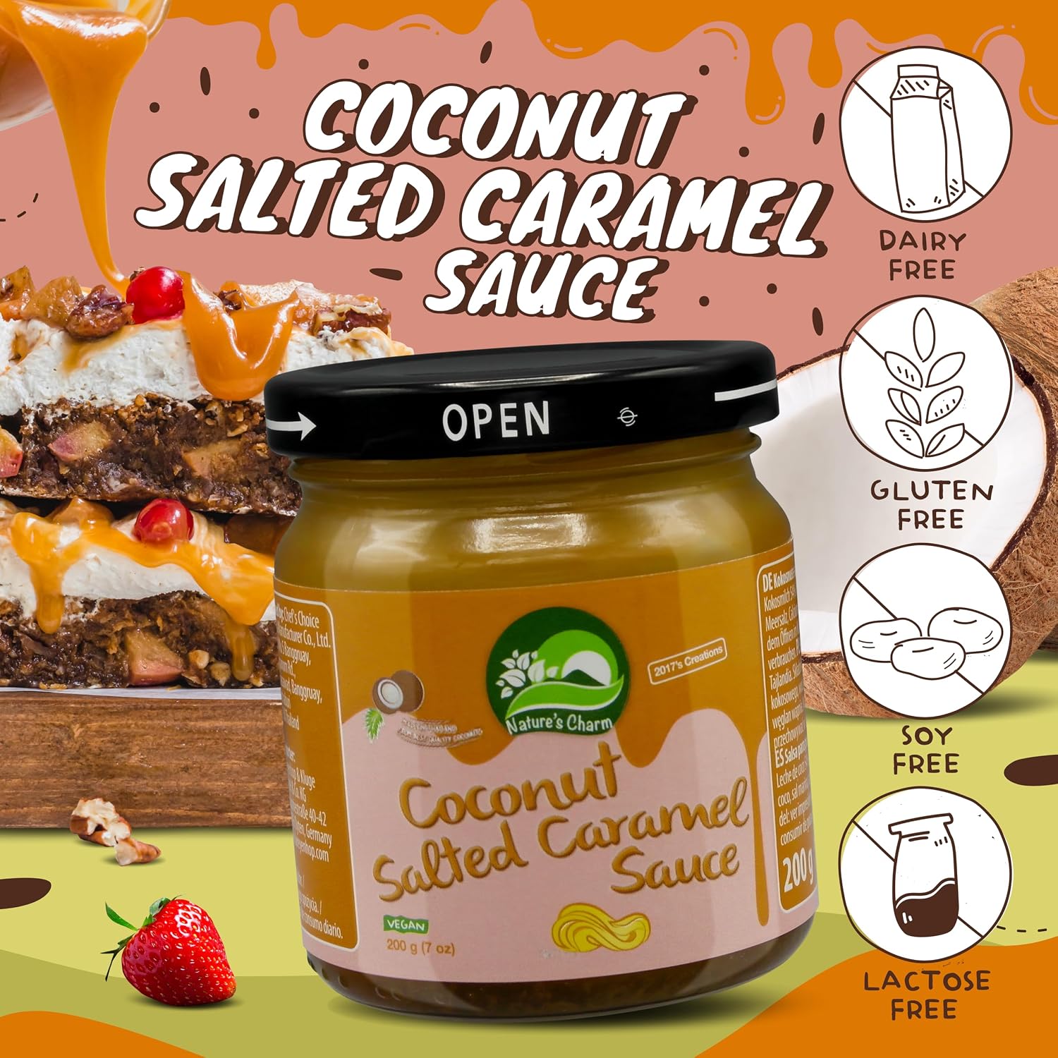 Detalle 2 de Nature's Charm Kokosnuss Salted Caramel 200 g đź