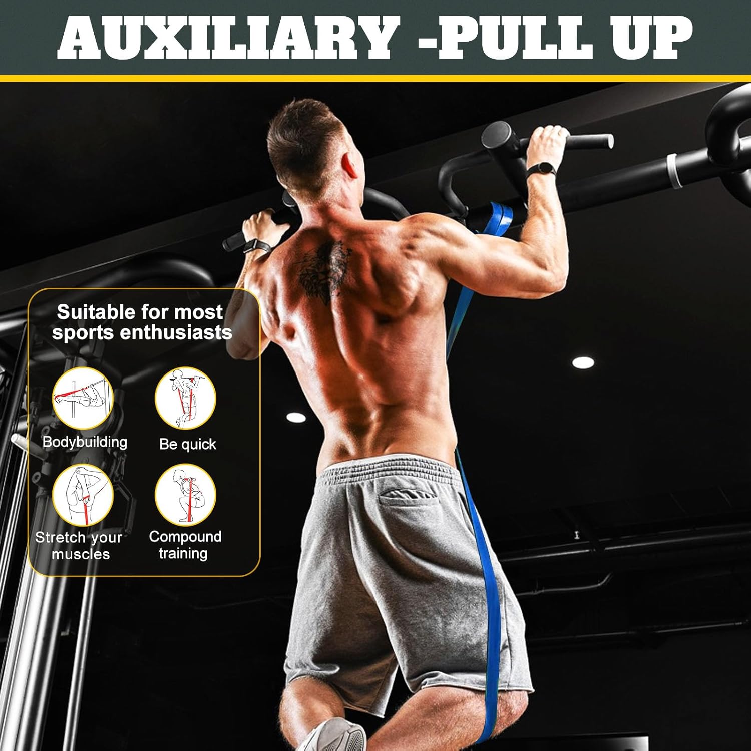 Thumbnail 4 de Exercise Bands Resistance Bands set for home workouts 🏋️♀
