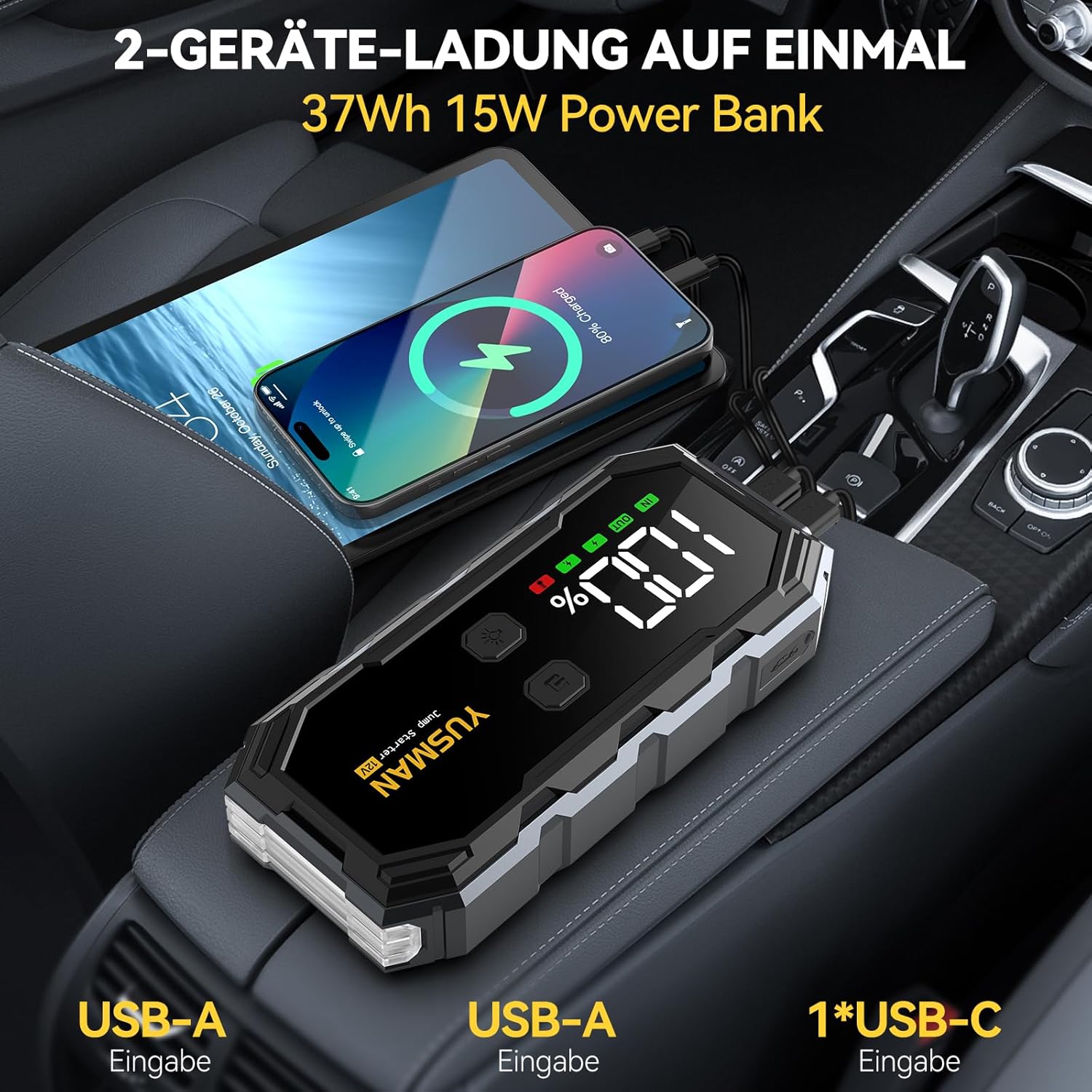 Thumbnail 4 de YUSMAN Starthilfe Powerbank 6000A Autobatterie-Booster