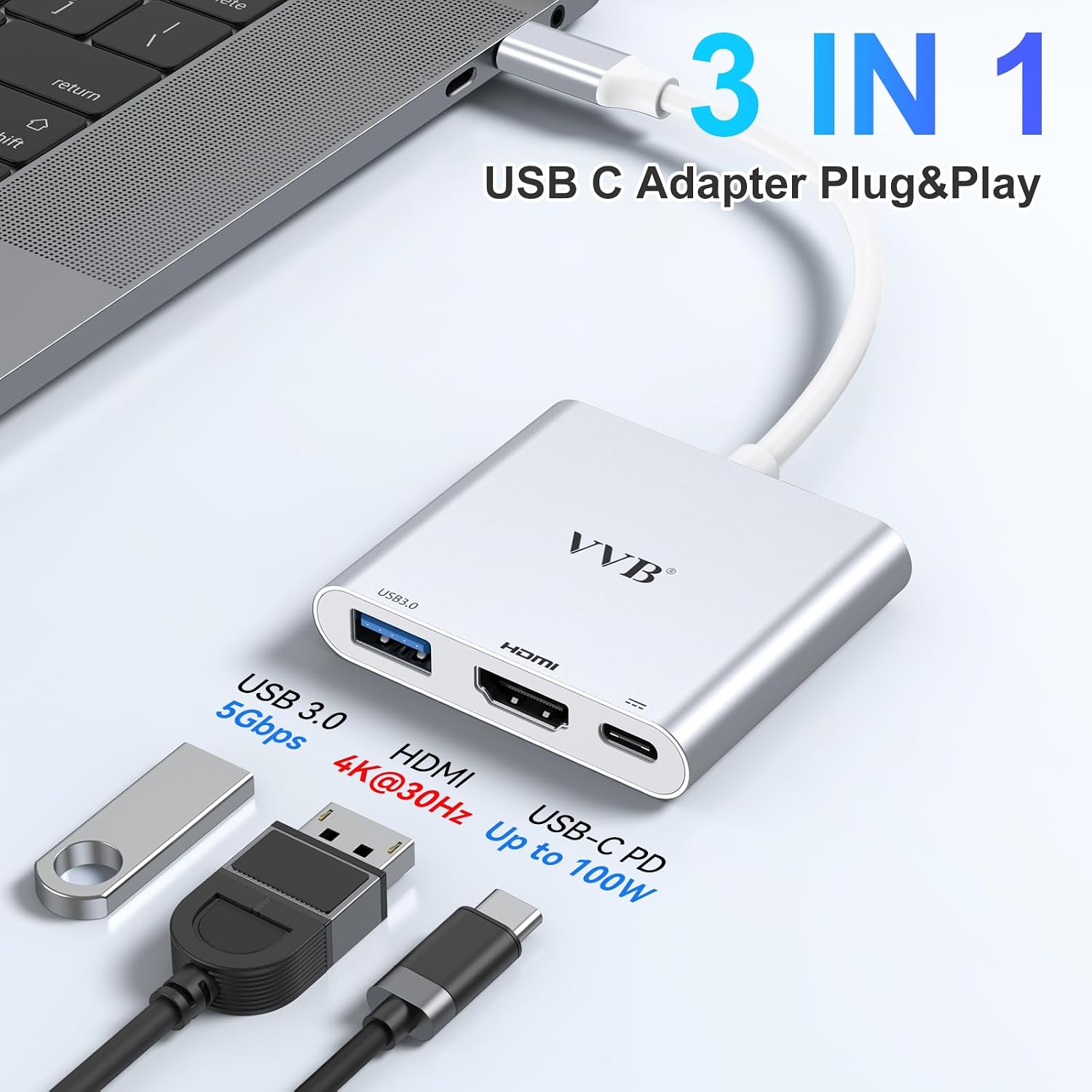 Thumbnail 1 de USB C to HDMI Adapter 4K