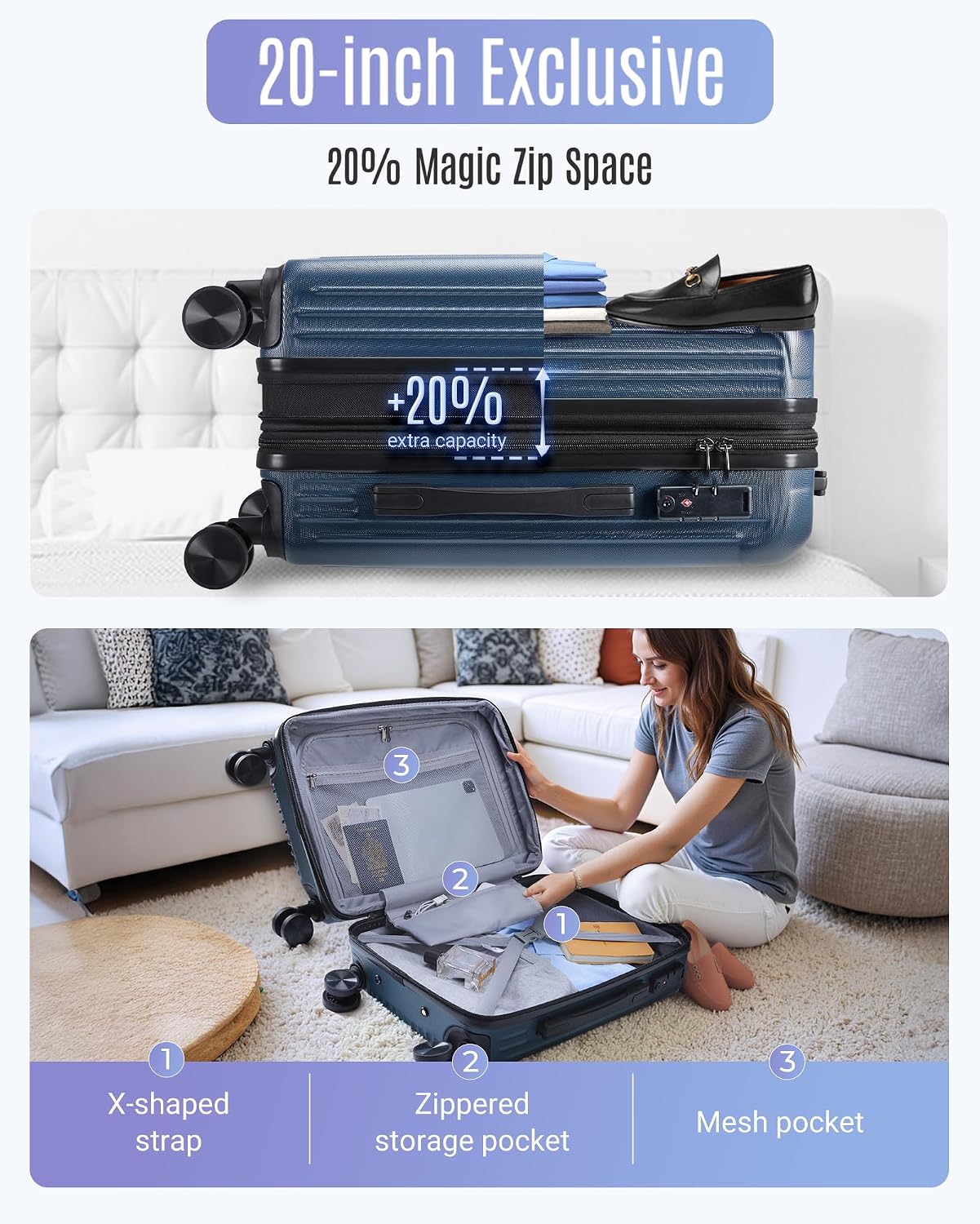 Thumbnail 6 de LIGHT FLIGHT 3-Piece Luggage Set 28"