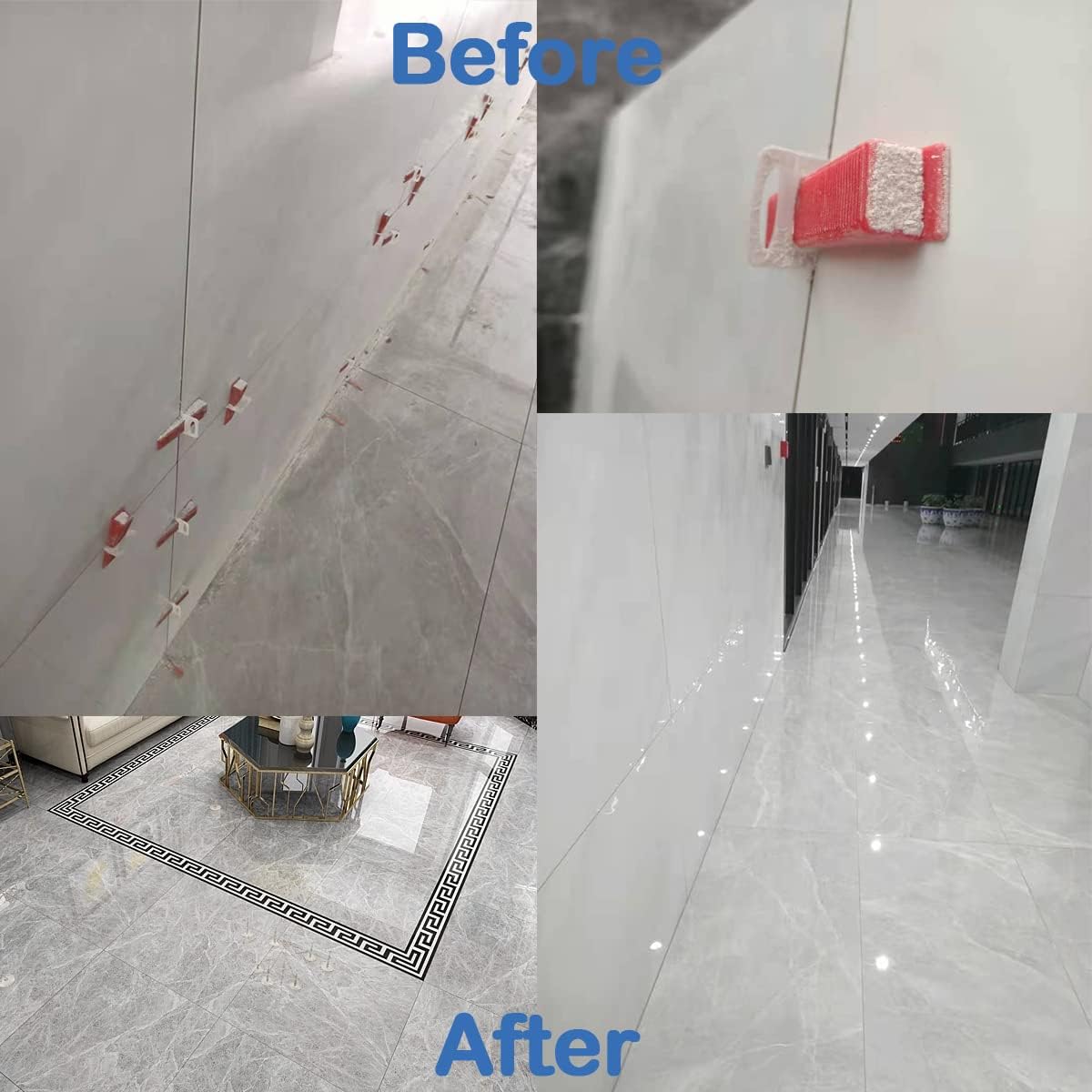 Thumbnail 5 de Tile Leveling System 2mm 200pcs QTACIE for Ceramic & Stone Installation (2mm tile spacers and clips)