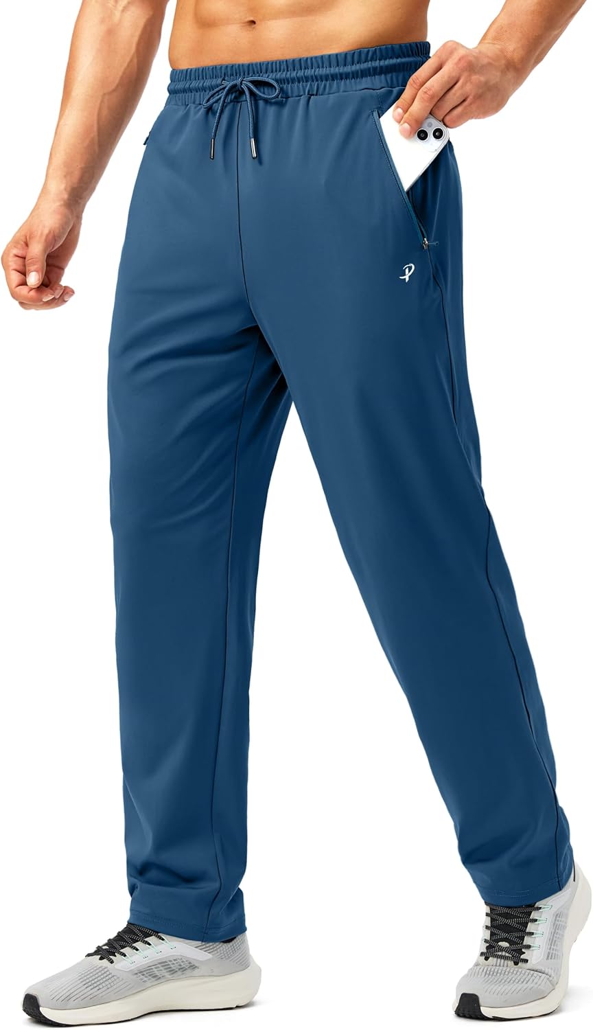 Detalle de Pudolla Men's Sweatpants, 4-Way Stretch