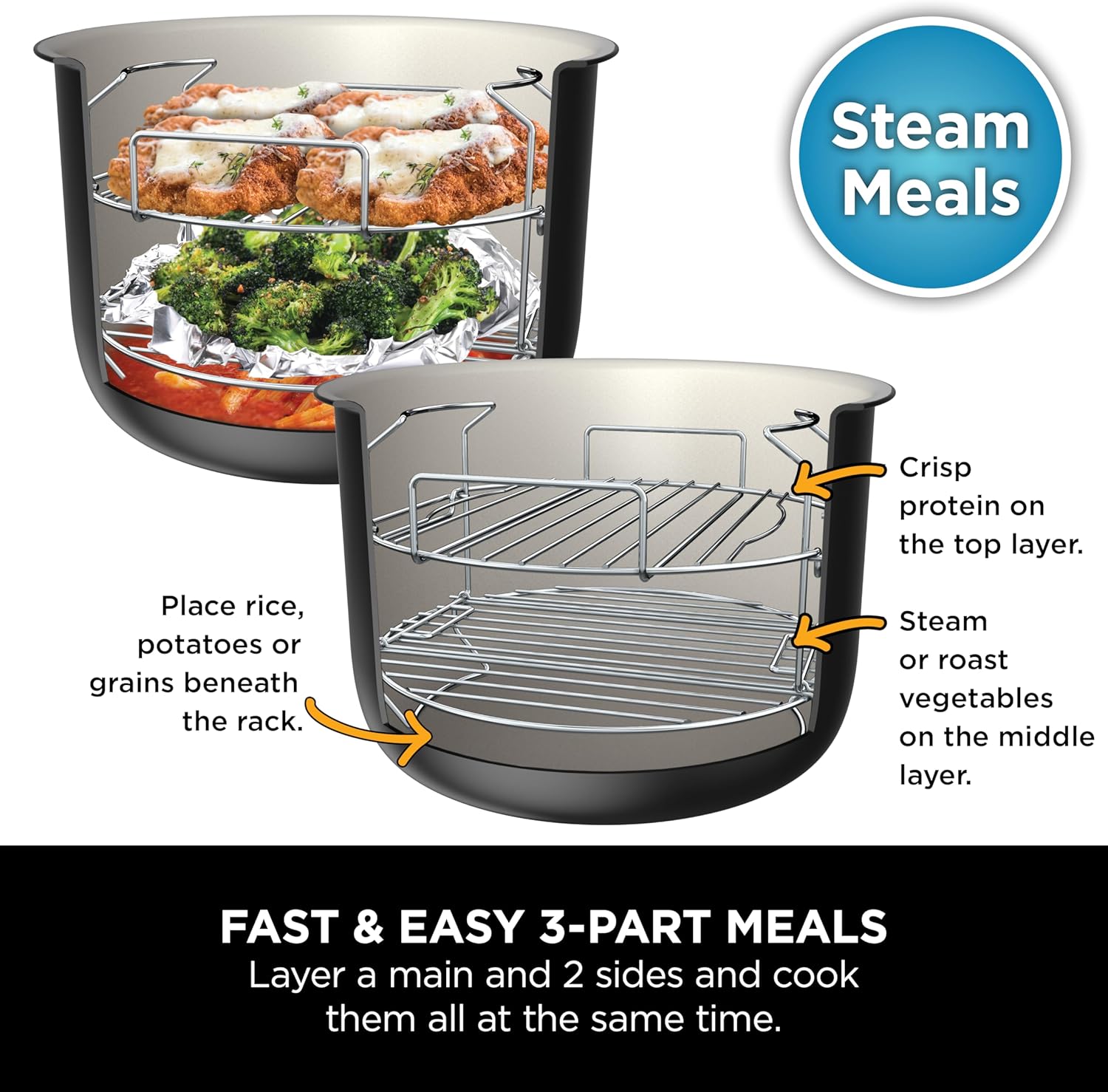 Thumbnail 6 de Ninja Foodi MAX 15-in-1 SmartLid Multi-Cooker OL750UK with Digital Cooking Probe (7.5L)