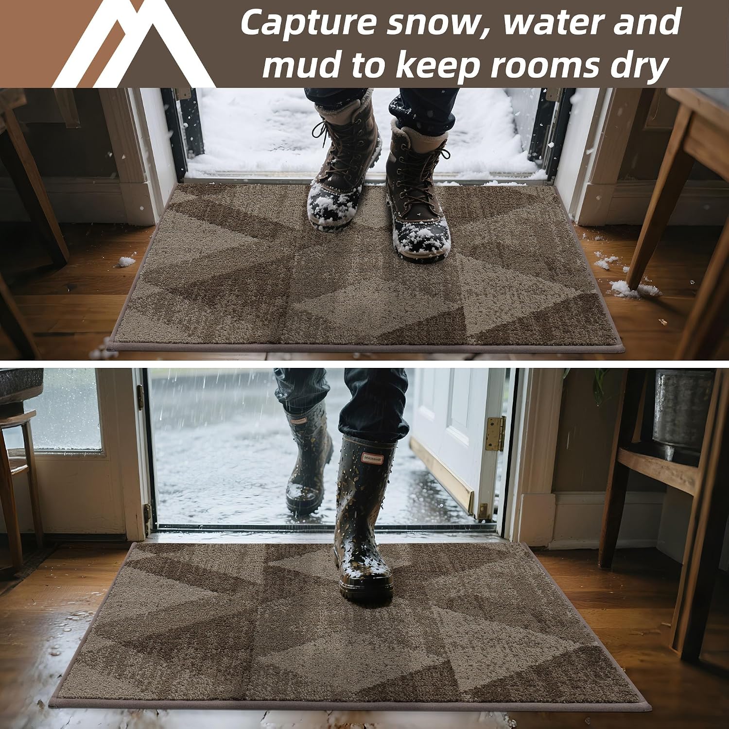Detalle de COSY HOMEER Dirt Trapper Door Mat for Indoor 60 x 90 cm