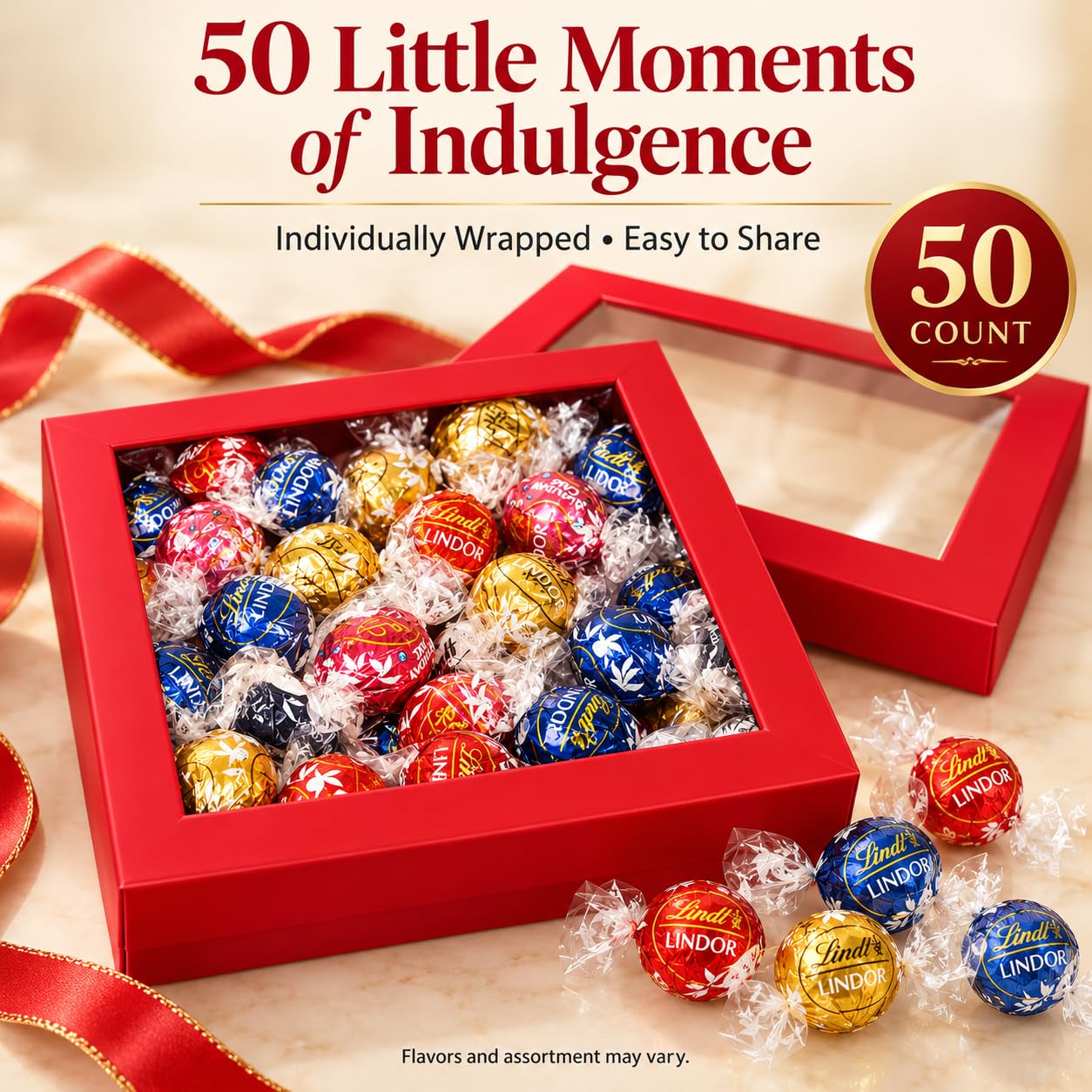 Detalle de Kandy Korner ZARA800BLK100ML Chocolate Truffle Gift Box, 50 Count