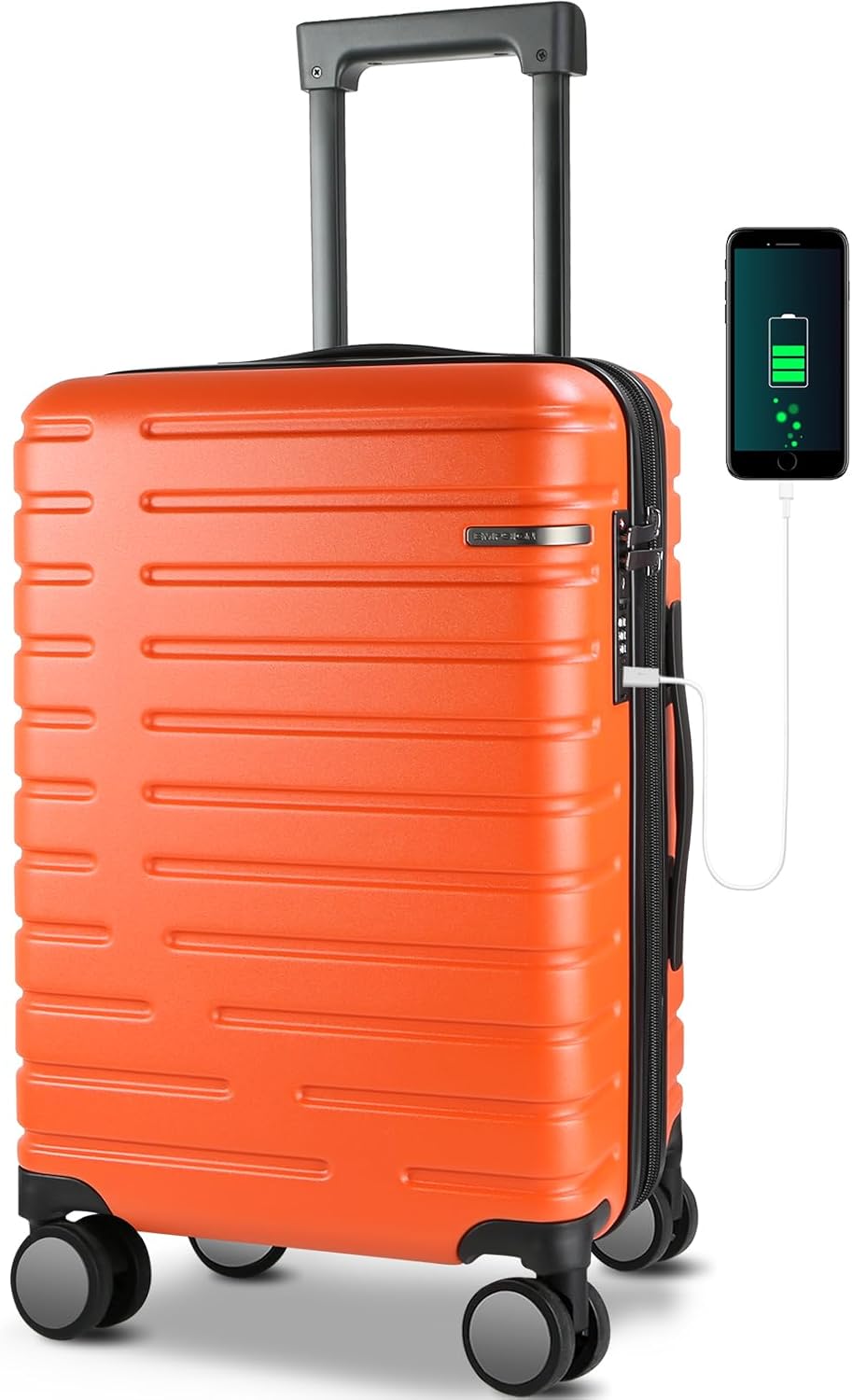 Detalle de EMPSIGN Bagage cabine rigide extensible 20 Inch – orange