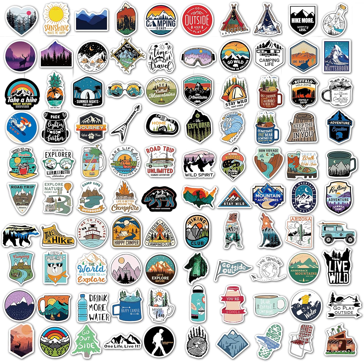 Thumbnail 6 de Kaderas Stickers – 100 vintage vinylstickers voor reizen en kamperen