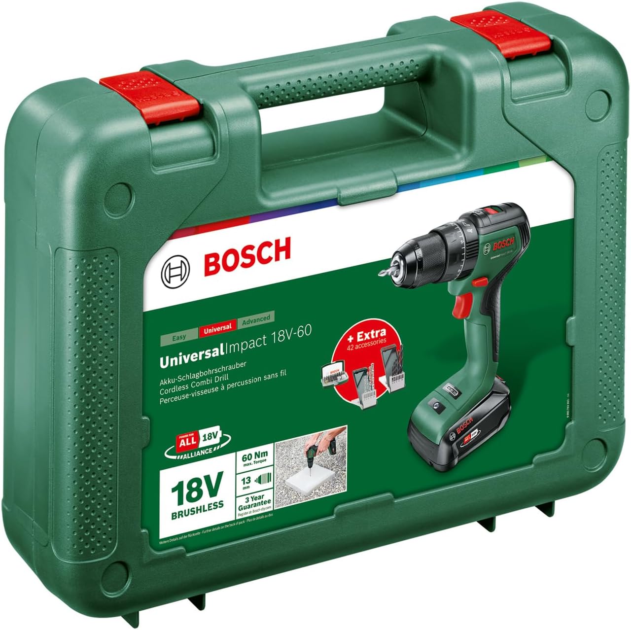 Thumbnail 6 de Bosch UniversalImpact 18V-60: trapano a percussion e batteria da 18V per avvitare, forare legno, metallo e muratura