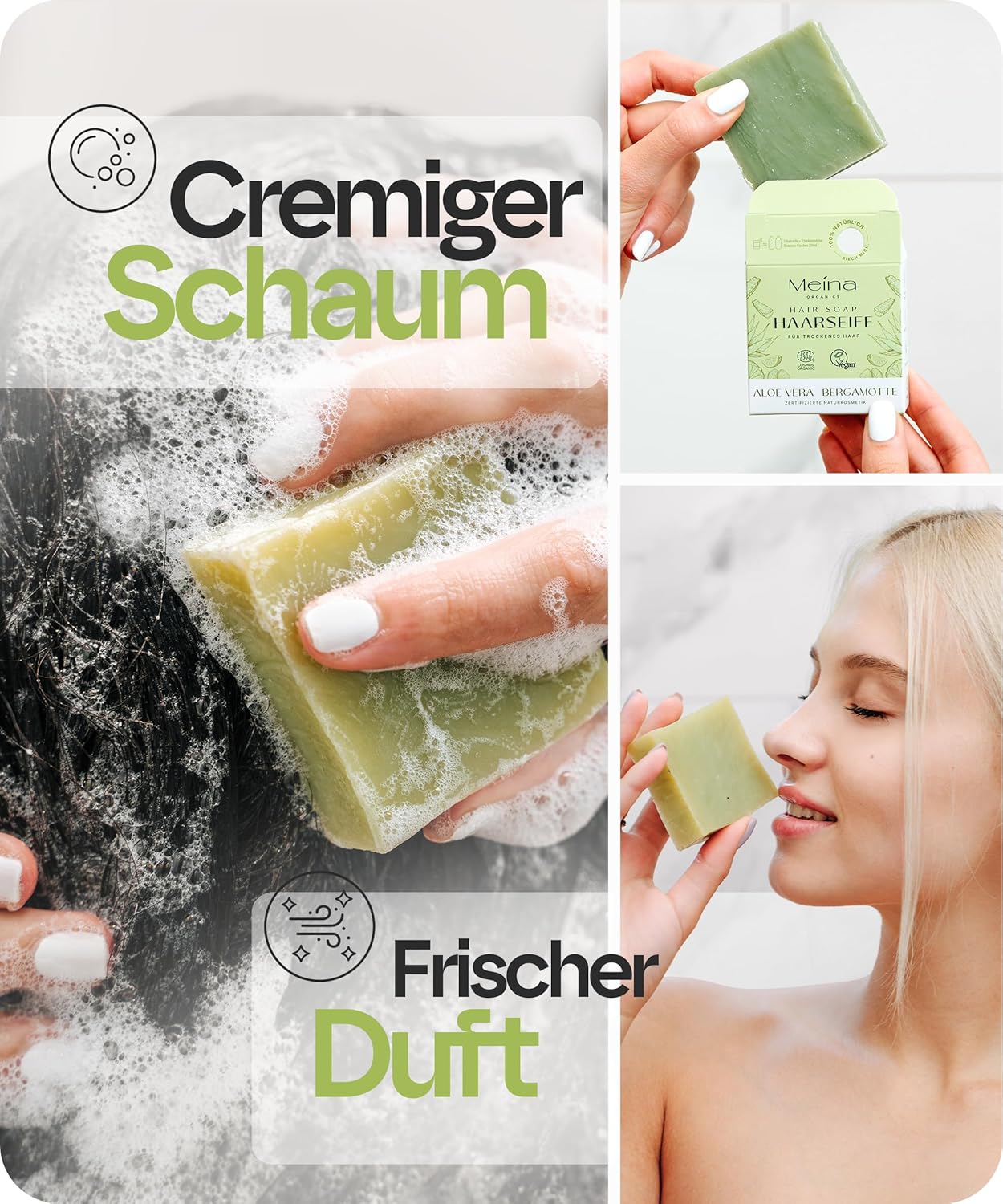 Detalle de Bio Haarseife für trockenes Haar, 80 g