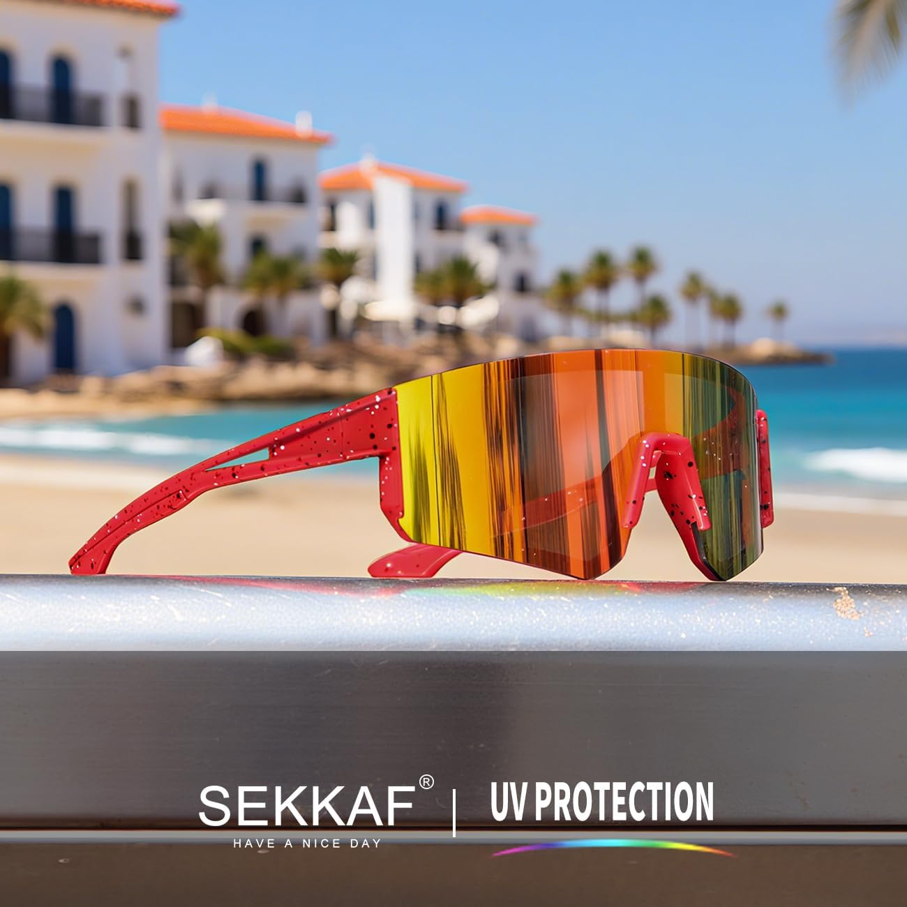 Thumbnail 2 de SEKKAF Youth Baseball Sunglasses (Age 6–12) – Lightweight Wrap-Around Sports Shades with UV400