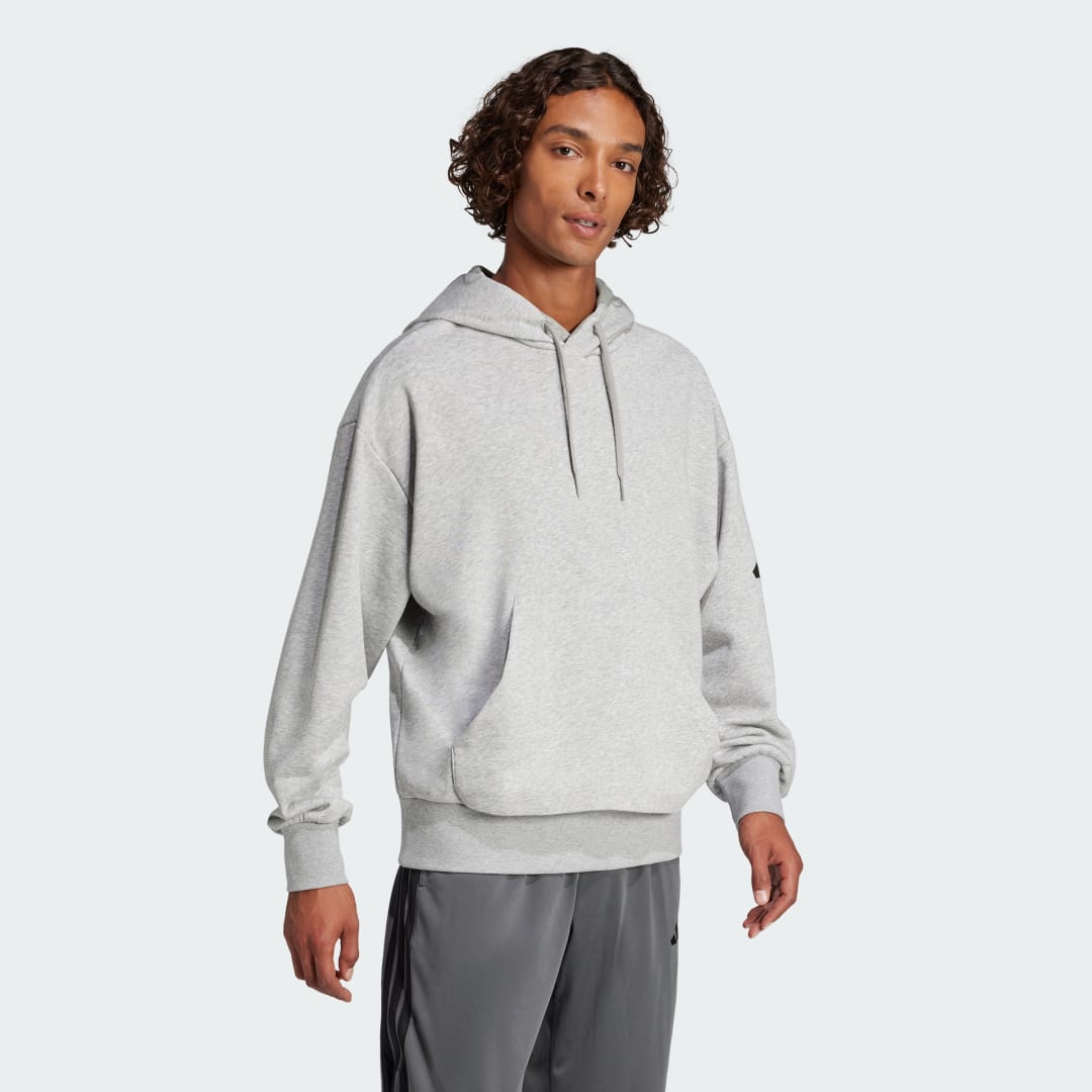 Detalle de Sudadera con capucha Essentials Loose-Fit 3 Bar Logo French Terry de Adidas