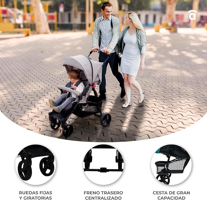 Detalle 2 de Asalvo CÁDIZ silla de paseo ligera 15 kg 👶