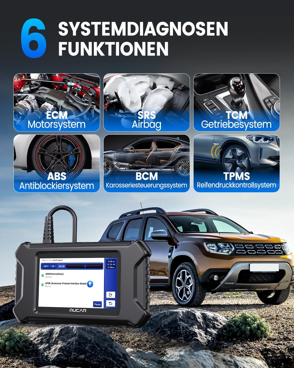 Thumbnail 1 de MUCAR CS6 OBD2 Diagnosegerät 6 Systeme 📟