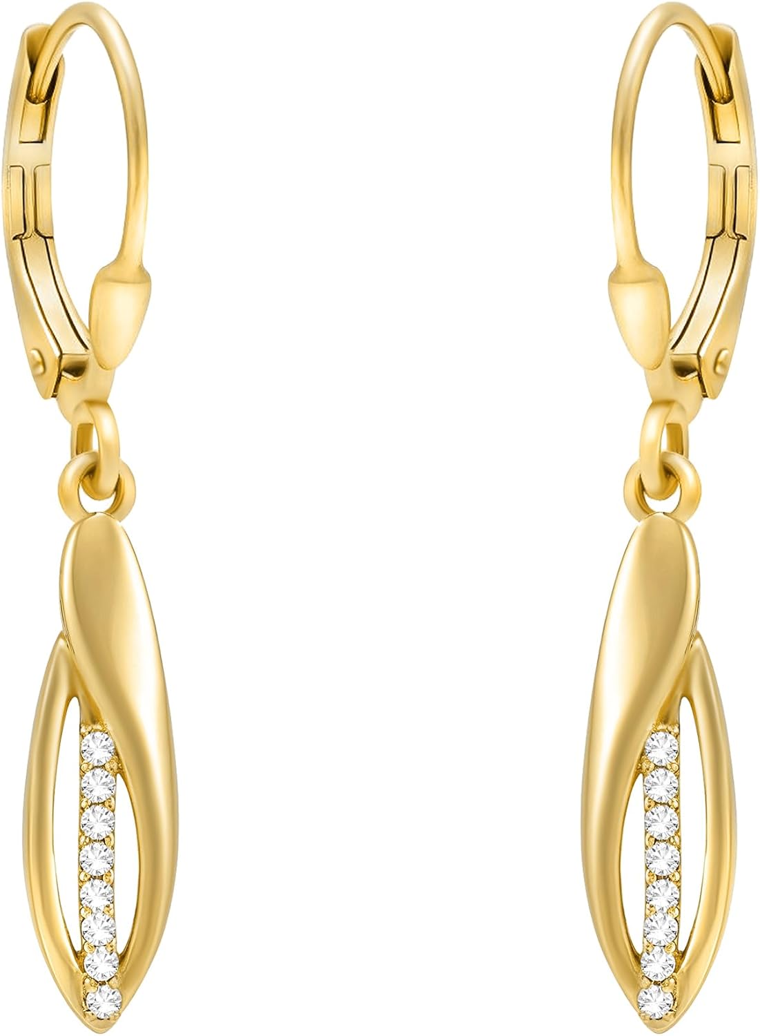 Detalle de SOFIA MILANI Damen Ohrringe 925 Silber – Oval mit Zirkonia