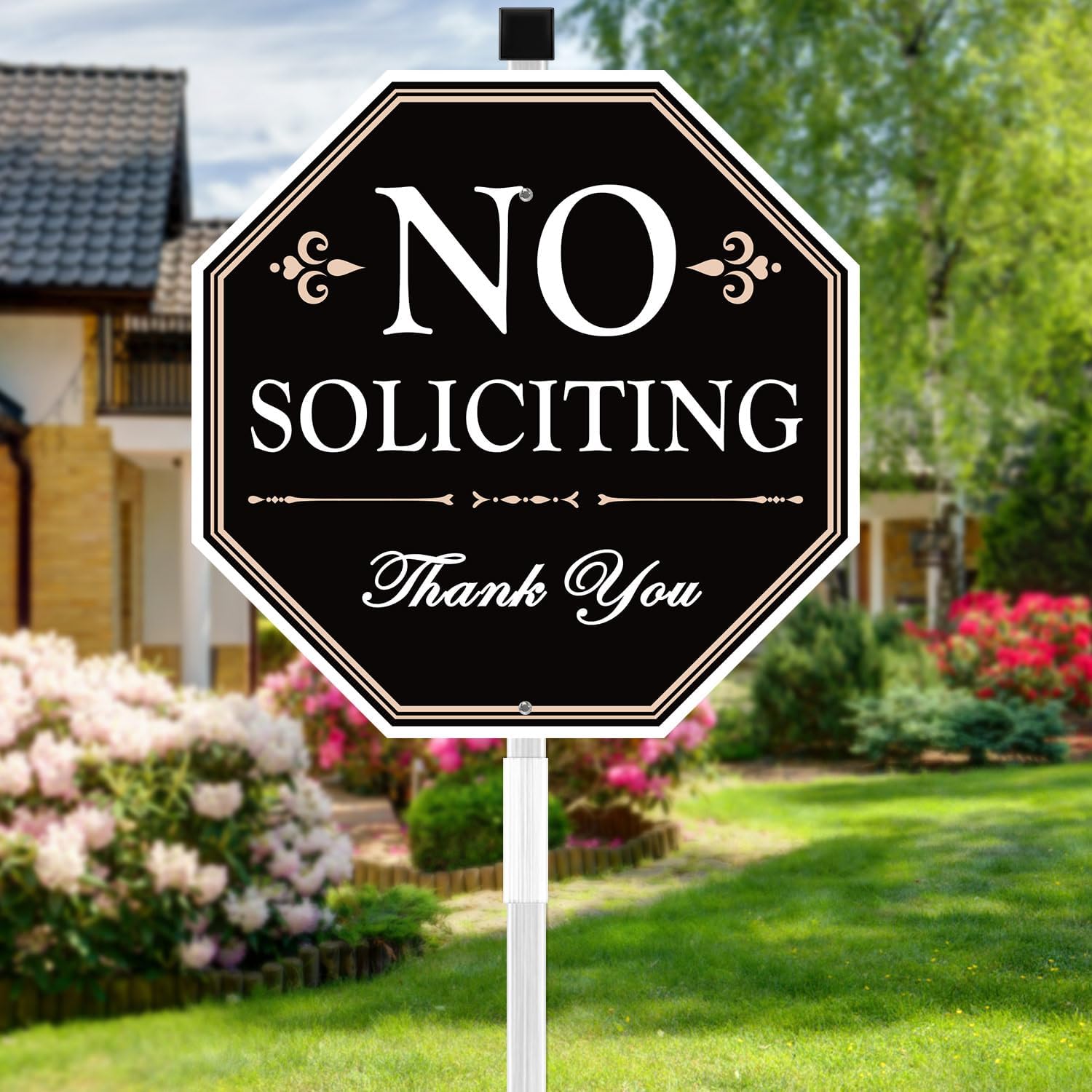 Detalle de Multiwins No Soliciting Yard Sign, Aluminum