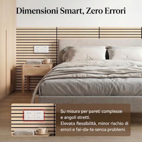 Thumbnail 7 de TONOR Set da 4 Pannelli Decorativi in Legno per Parete – 60 x 30 cm, 0,72 m², Pannelli Fonoassorbenti 3D in Rovere