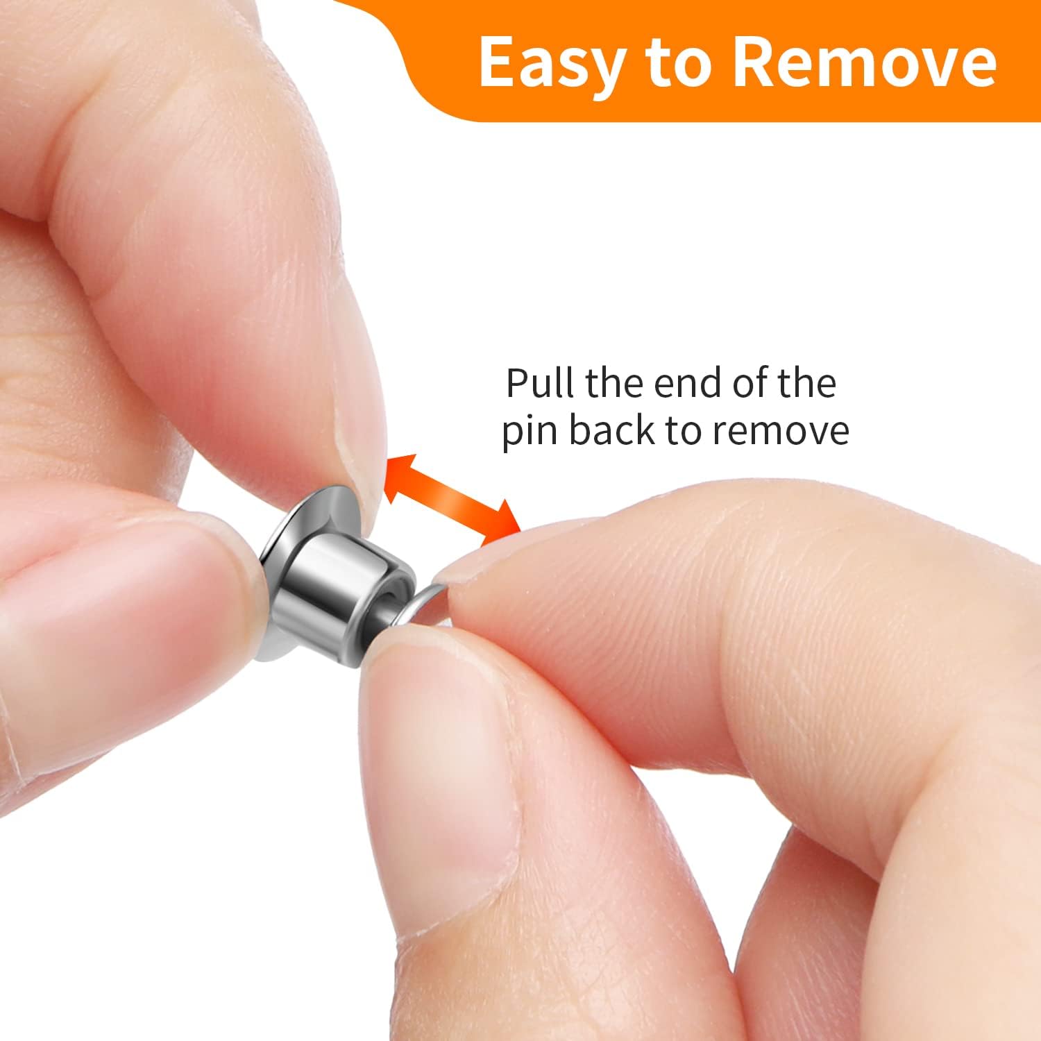 Detalle 2 de Ceryvop Locking Pin Backs, 30-Pack