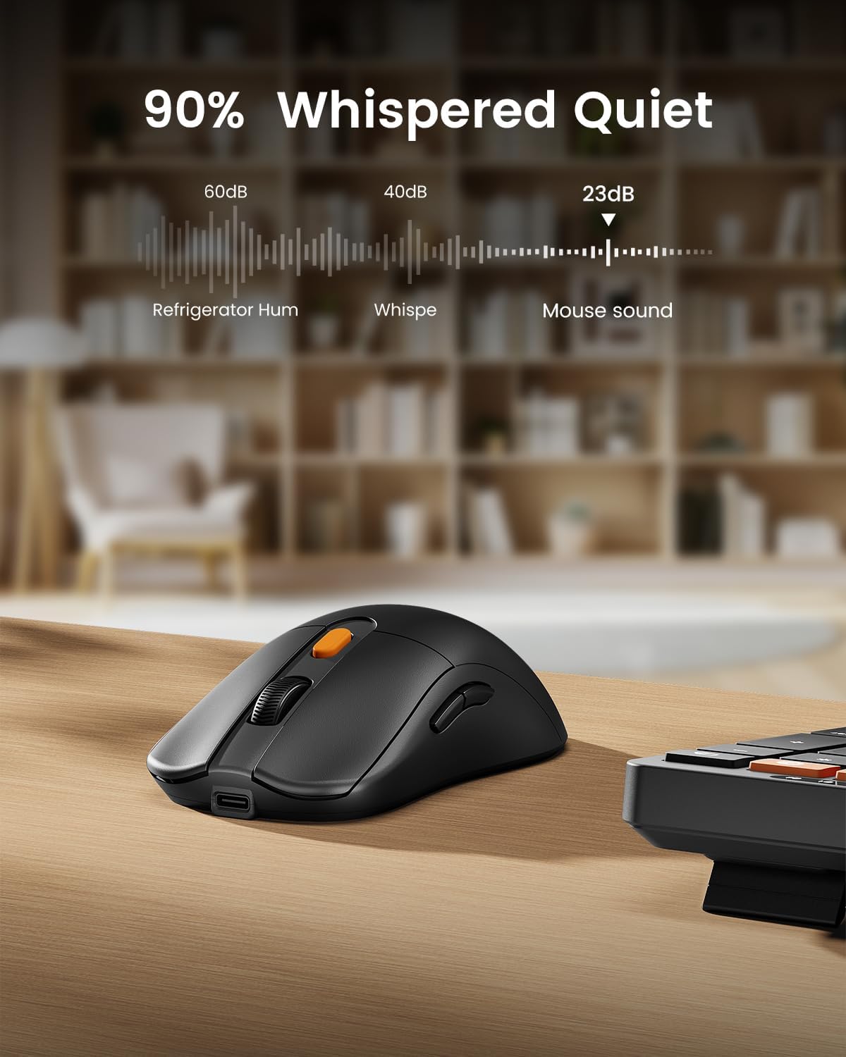 Thumbnail 6 de ProtoArc KM60 Bluetooth Wireless Keyboard and Mouse (QWERTY UK) with wrist rest, rechargeable, dual 2.4GHz + Bluetooth, black