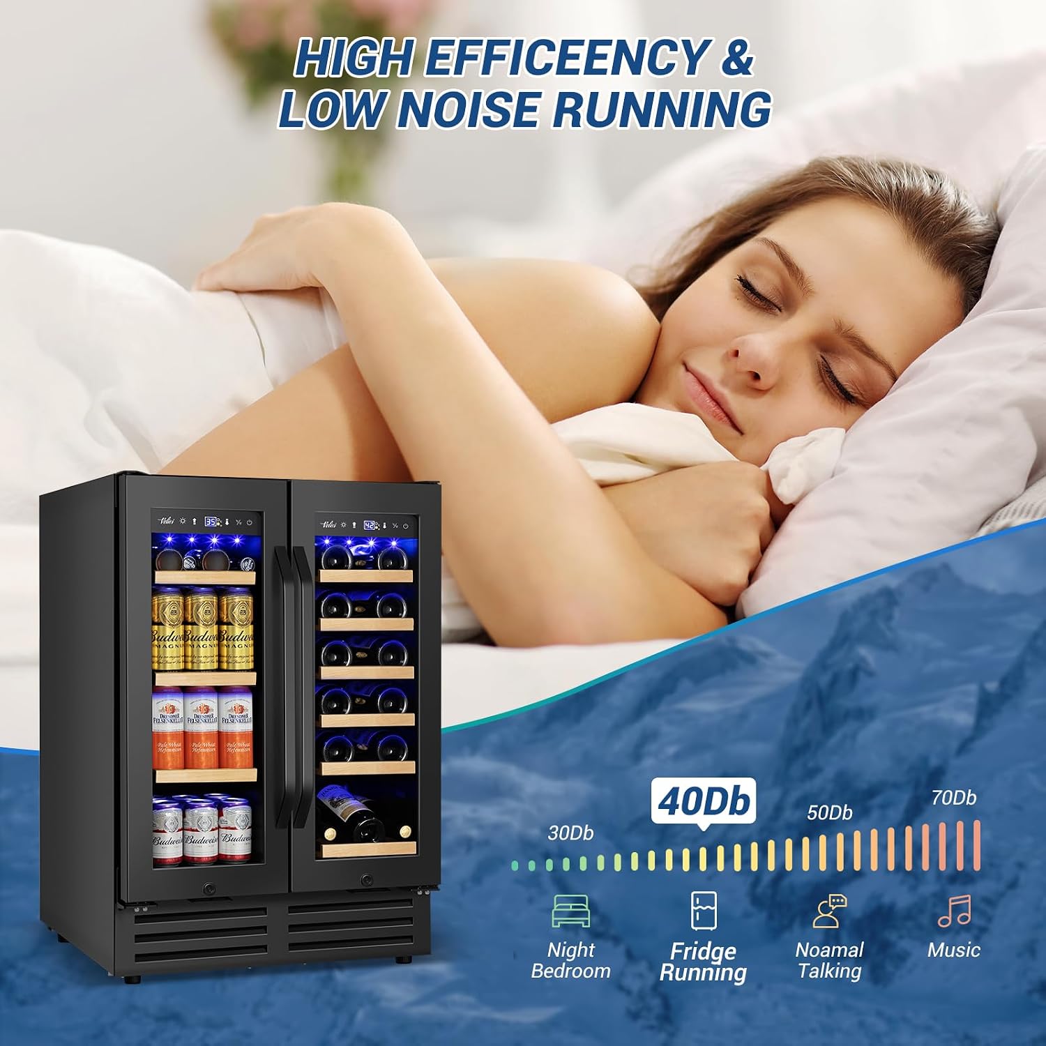 Thumbnail 6 de Velivi KMYL120B 24-Inch Dual-Zone Wine and Beverage Refrigerator