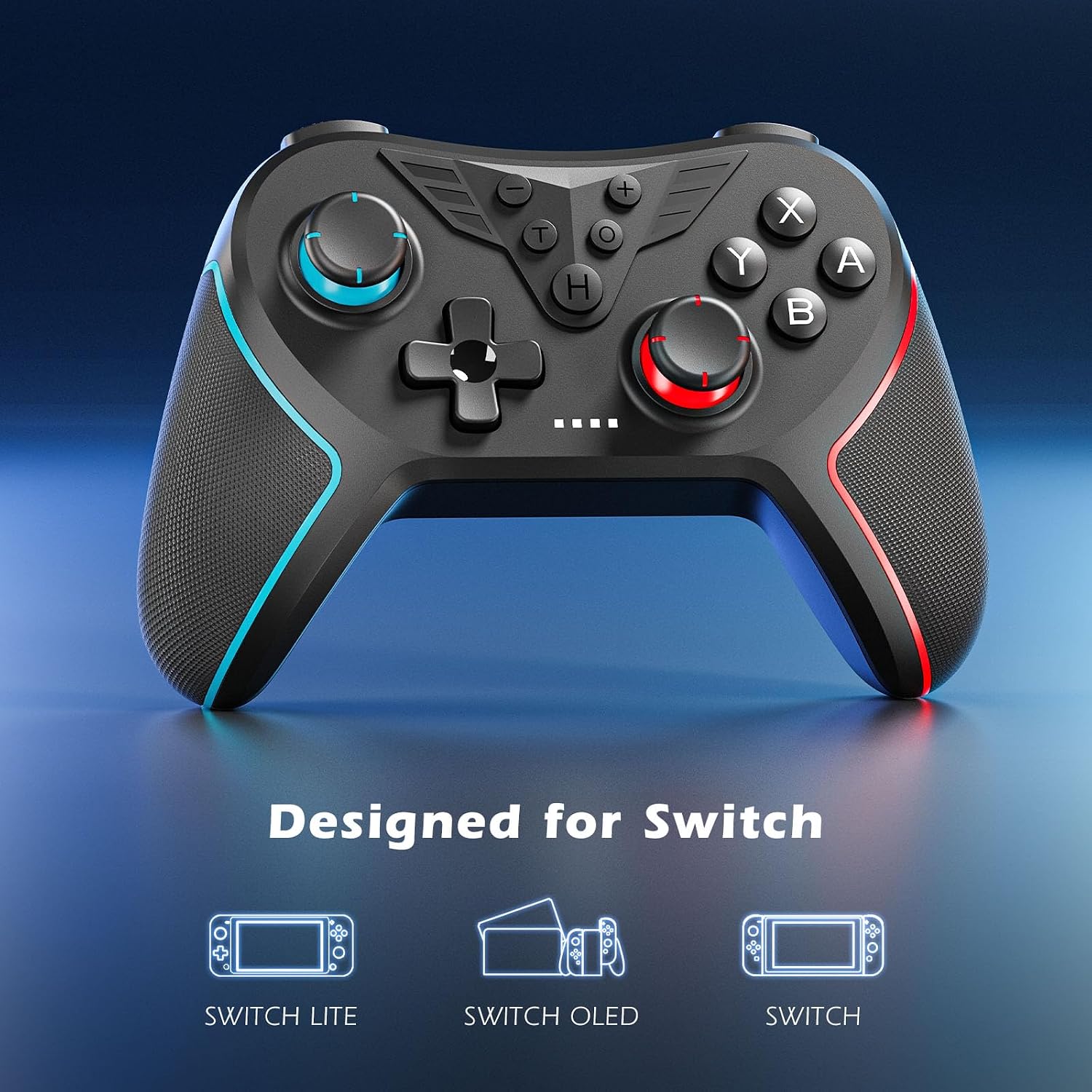 Detalle 2 de LATEC Wireless Controller für Switch – mit Hall- Joystick, 6-Achsen-Gyro, Turbo, programmierbaren Tasten