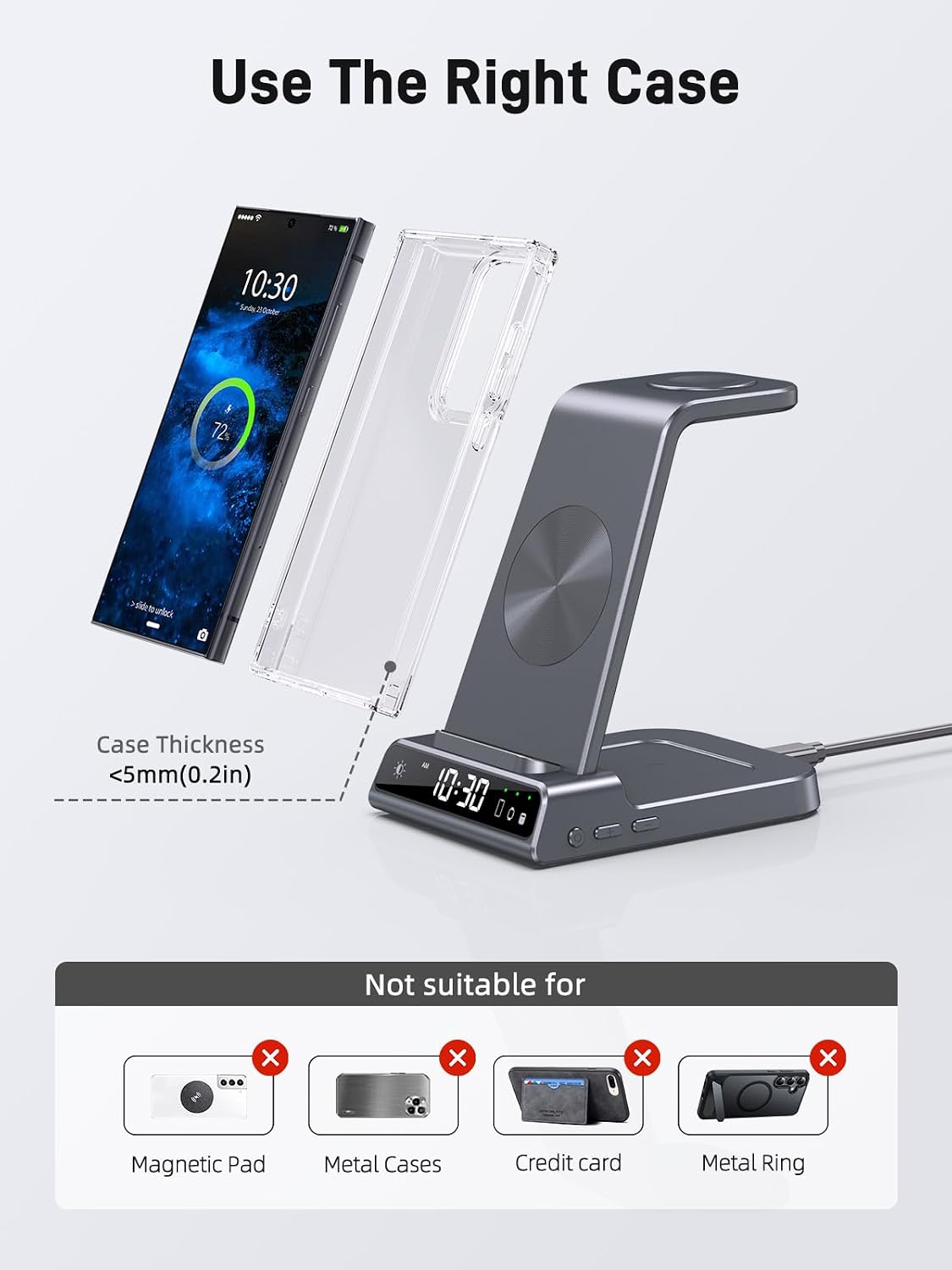 Thumbnail 6 de Samsung 3‑in‑1 Wireless Charger 3 for Galaxy devices
