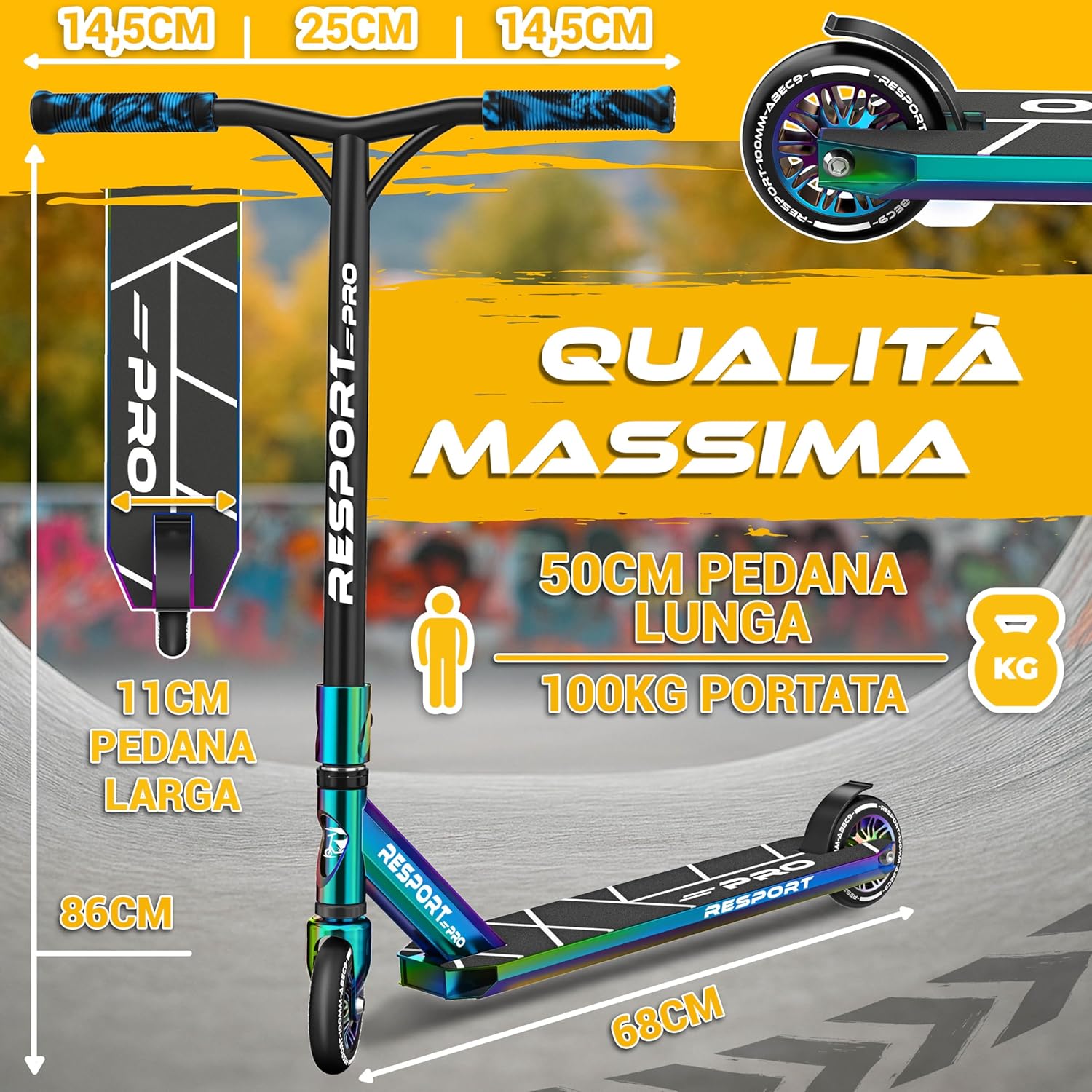 Thumbnail 6 de RE:SPORT Revo Pro Stunt Scooter: equilibrio, resistenza e stile per tricks