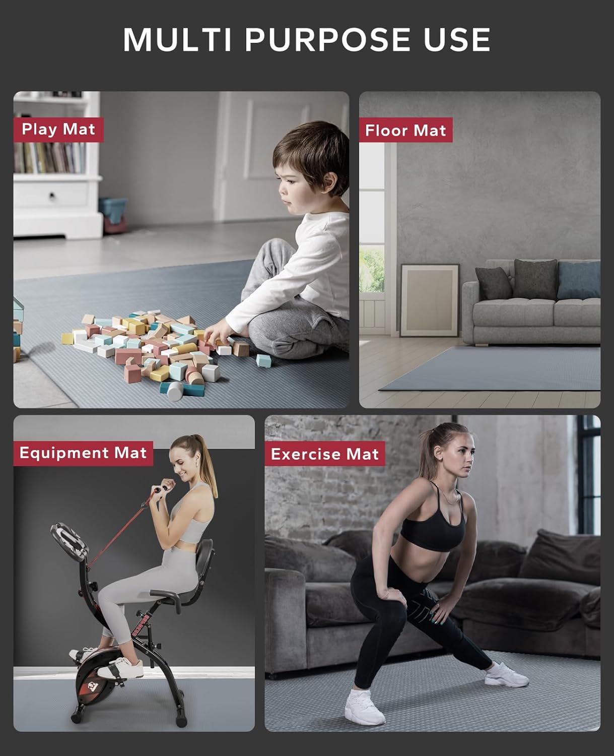 Detalle de HAPBEAR Large Exercise Mat 8 mm