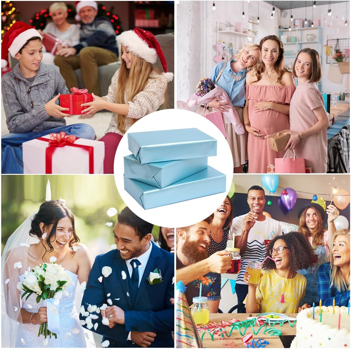 Thumbnail 6 de Sky Blue Wrapping Paper Roll 43cm x 10m