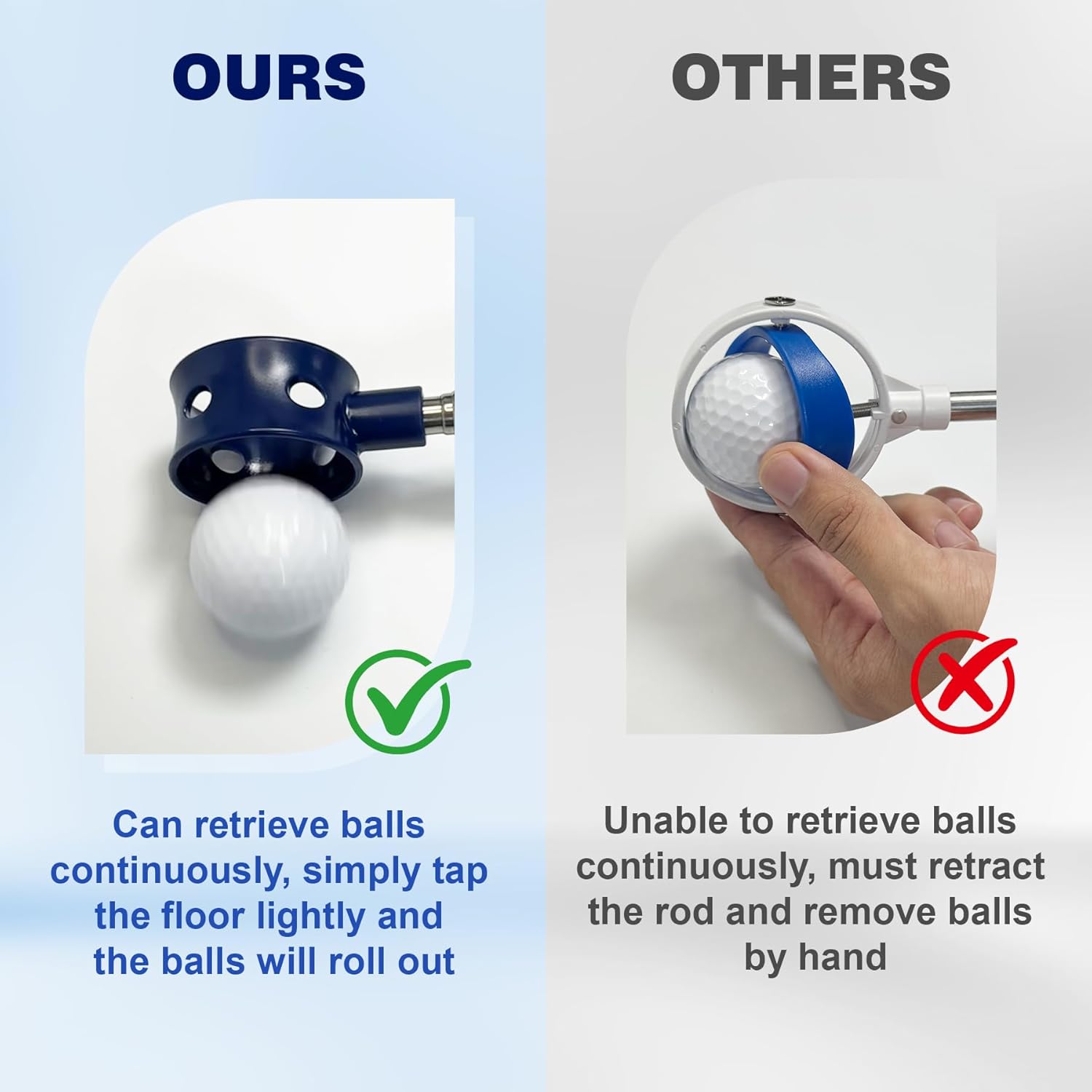 Detalle 1 de Josongslax JOSONG013 Telescopic Golf Ball Retriever with Stainless Steel Shaft