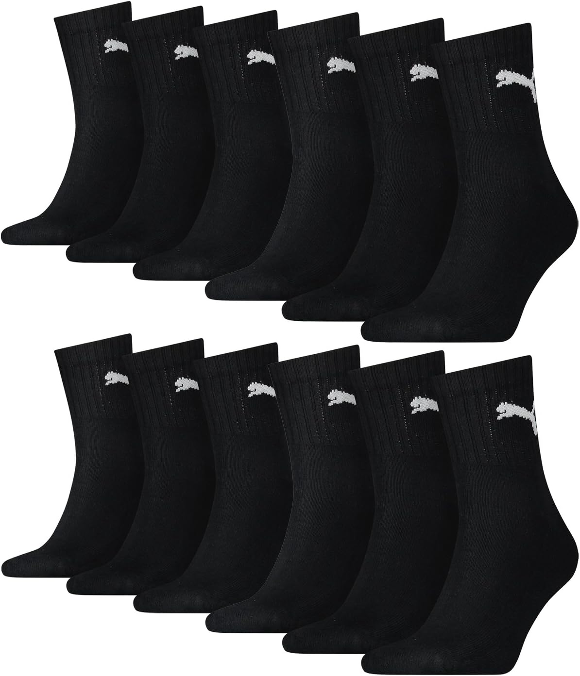 Thumbnail 6 de PUMA Calcetines unisex, negro 43-46: comodidad y ajuste diario con logo emblemático