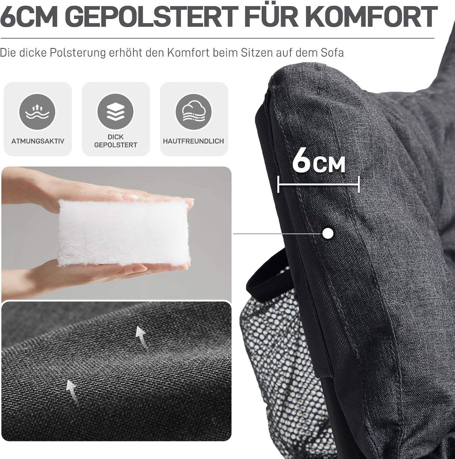 Detalle 1 de EVER ADVANCED Campingstuhl für 2, 124 cm