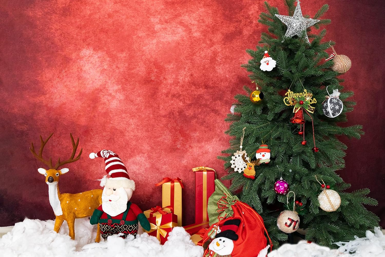 Thumbnail 5 de Kate Backdrops 1.5x2.2m Classic Red Texture Christmas Backdrop for Portraits