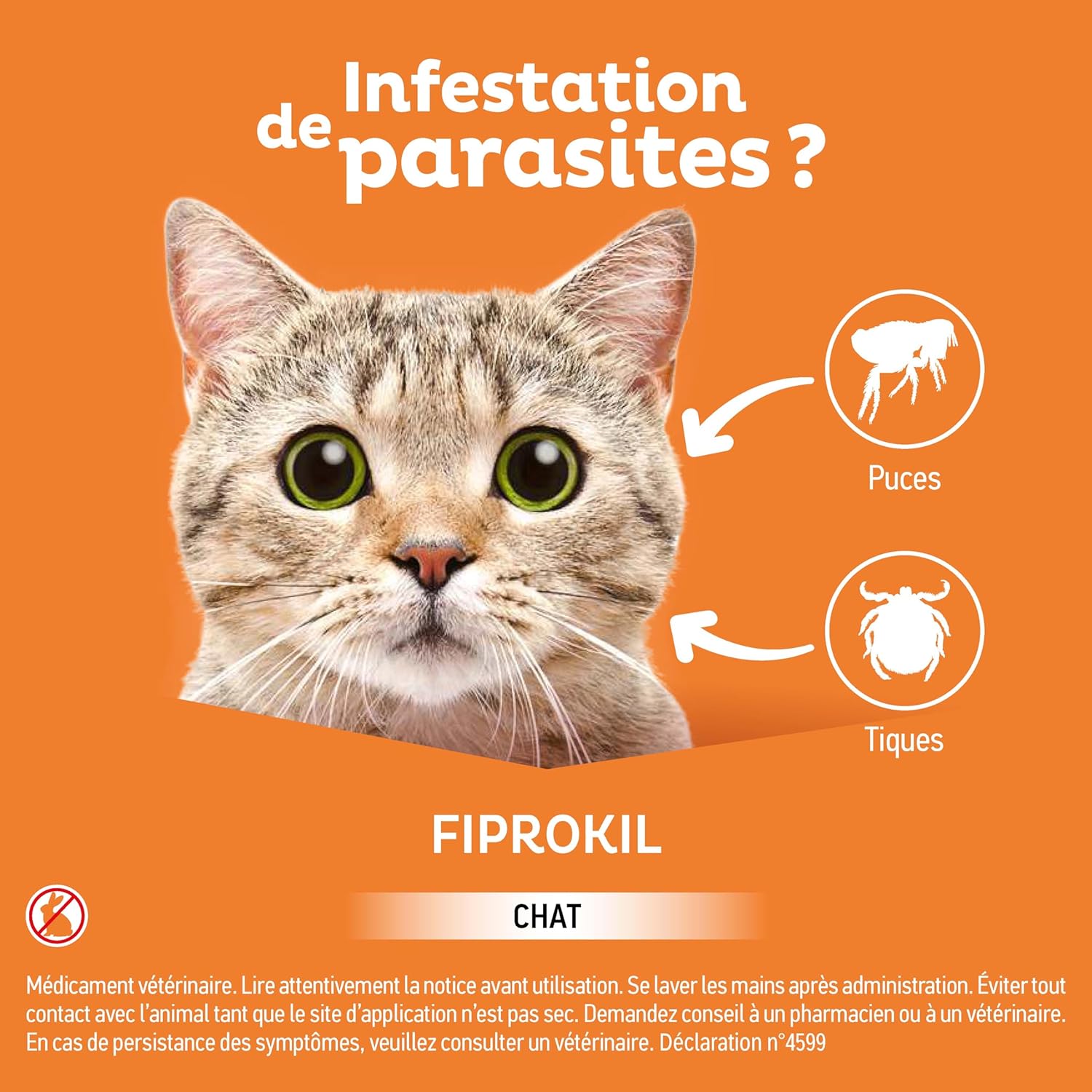 Thumbnail 1 de Clément Thékan Fiprokil antiparasitaire pour chat 50 mg 🐱
