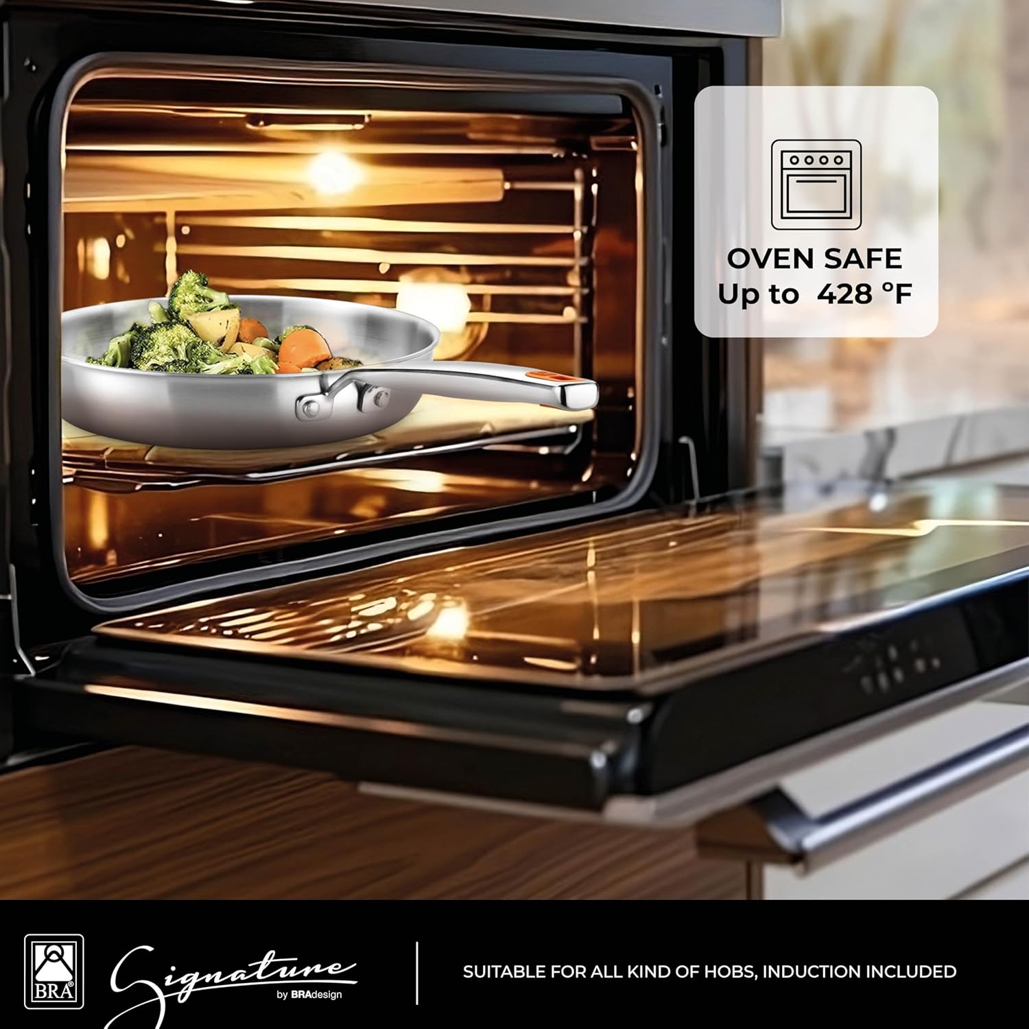 Thumbnail 2 de BRA Signature | Guisera 28 cm Acero Inoxidable