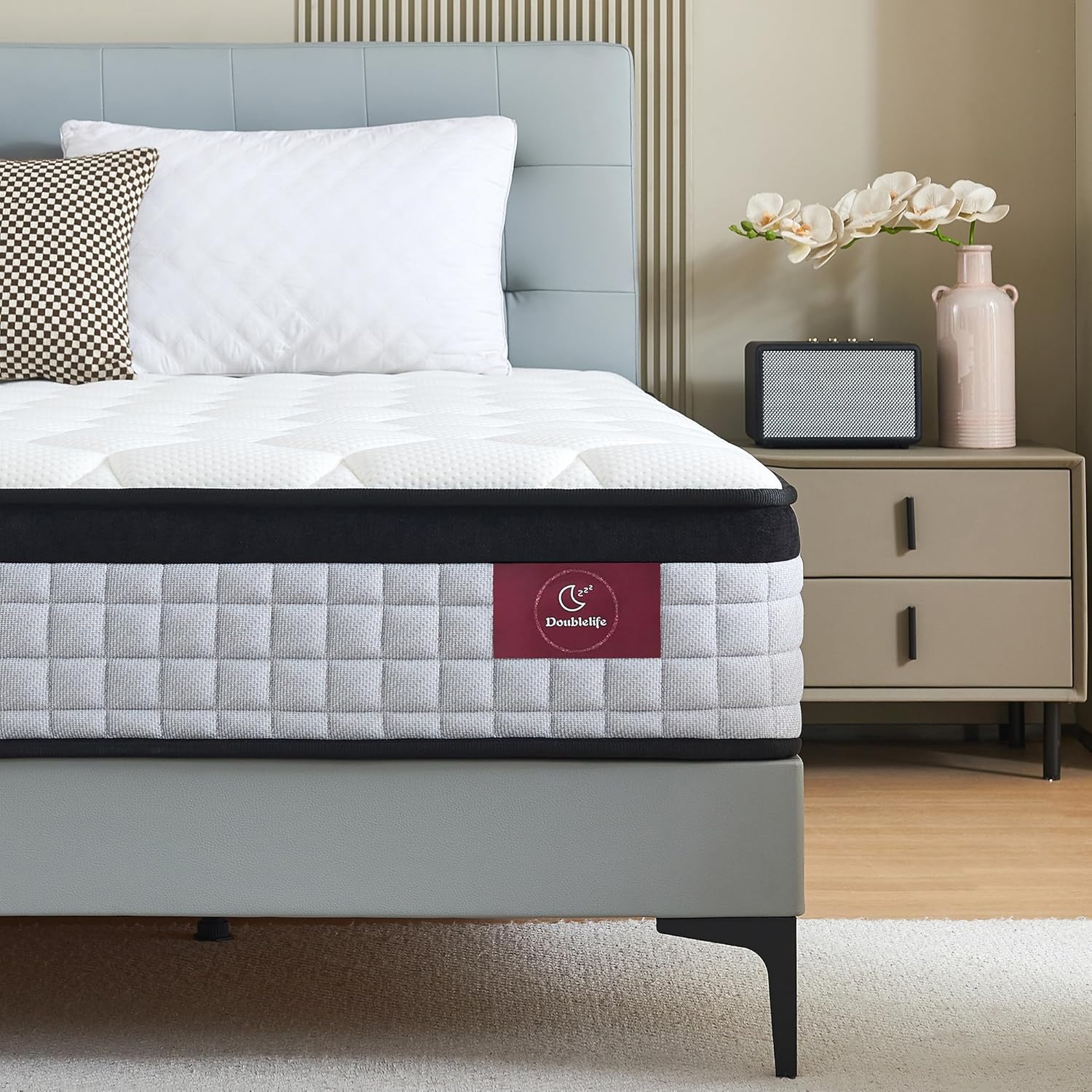 Thumbnail 5 de Doublelife Small Double Mattress 4FT (120x190x25cm) Gel Memory Foam + 9-Zone Pocket Springs