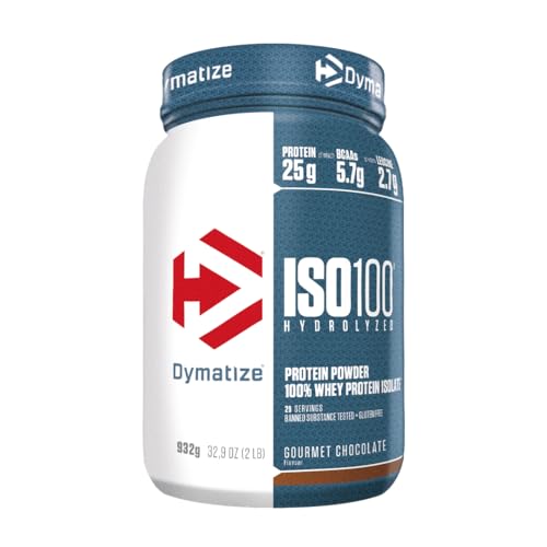 Detalle de Dymatize ISO 100 Idrolizzato Gourmet Chocolate 932 g – Proteine del siero del latte ricche di idrolisi
