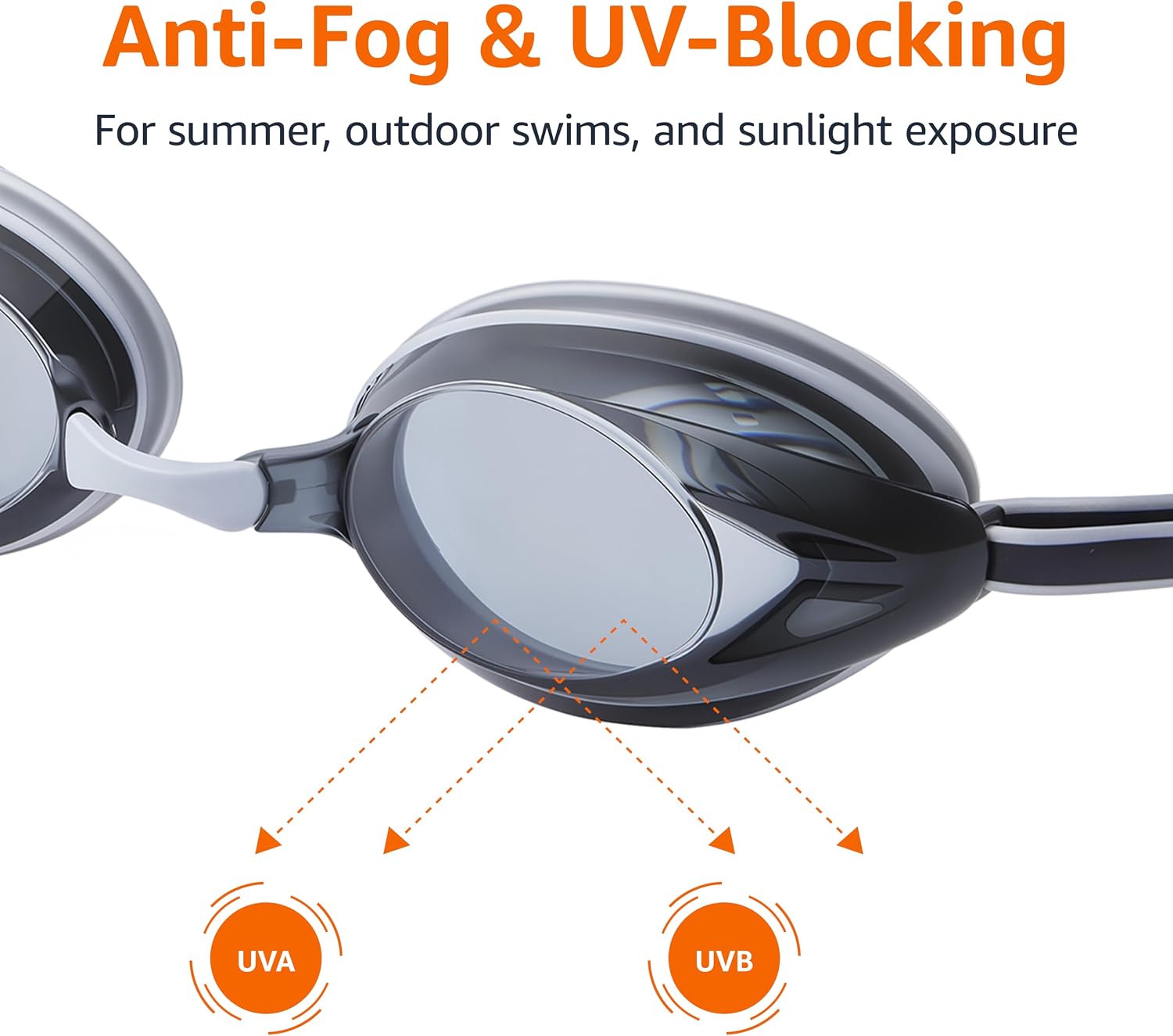 Detalle de Amazon Basics Unisex Swim Goggles swim goggles 🏊