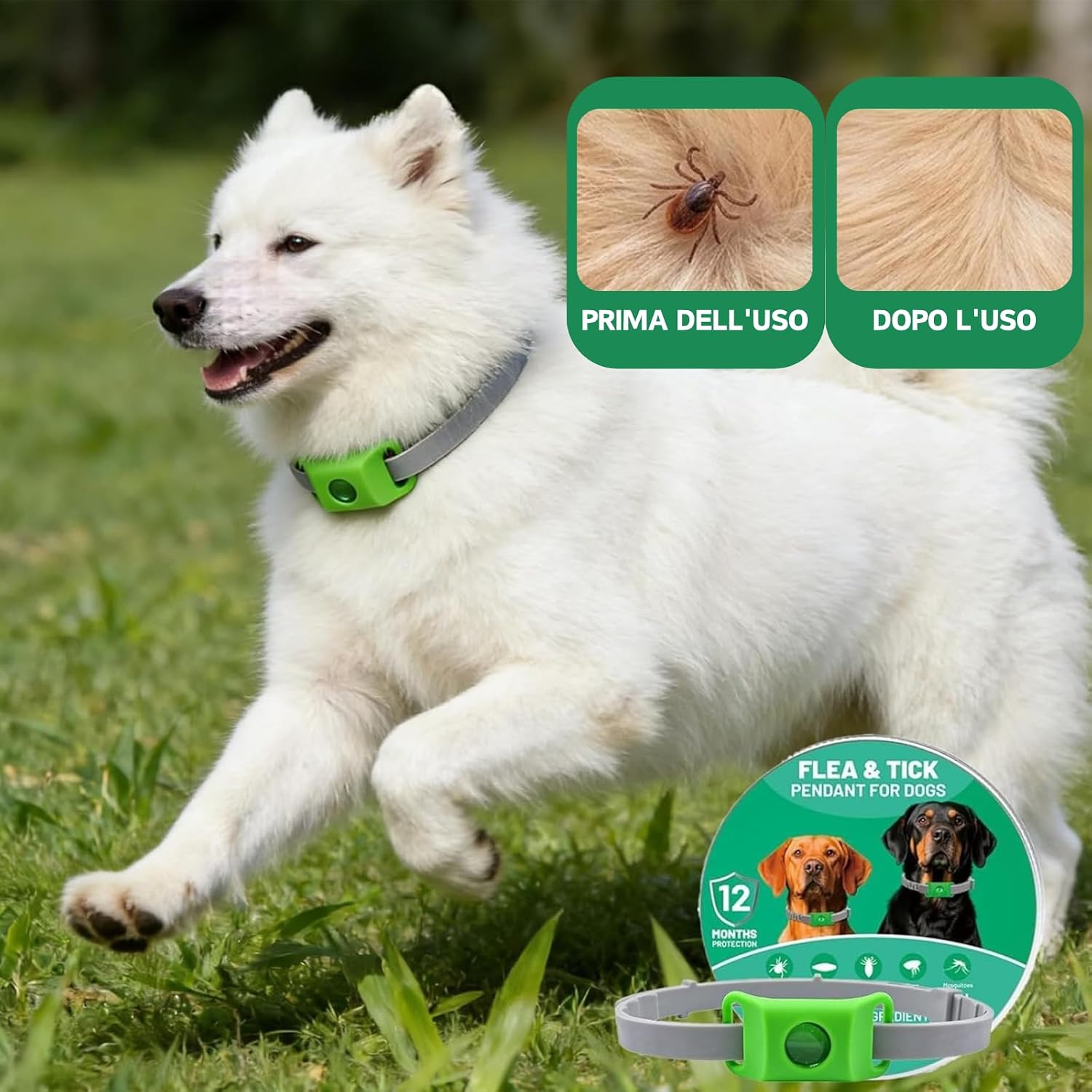 Detalle de Aquality Pets Collare Antiparassitario Naturale: protezione fino a 12 mesi per cani e gatti