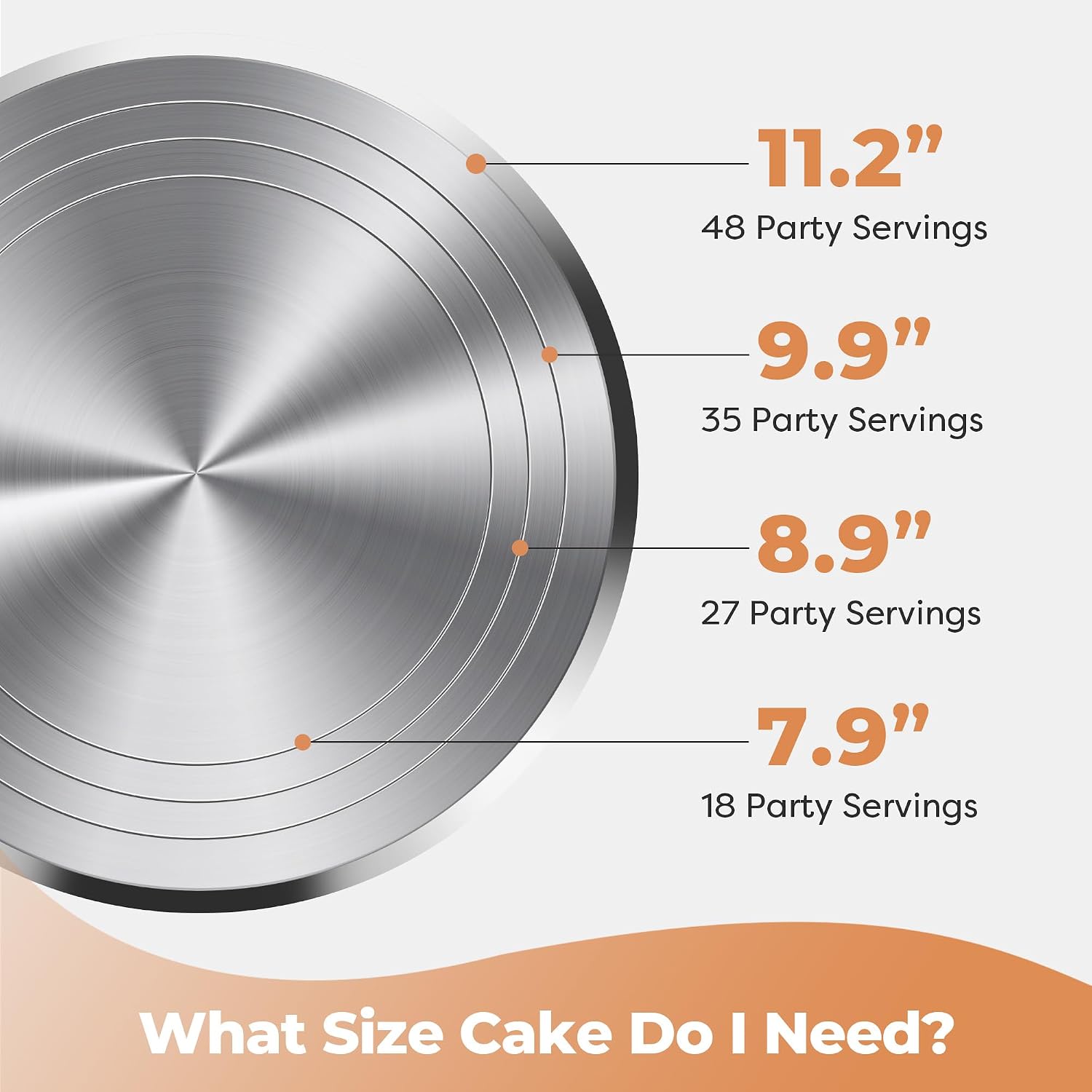 Thumbnail 6 de Kootek Aluminium Alloy Revolving Cake Stand 12" ๐ฐ